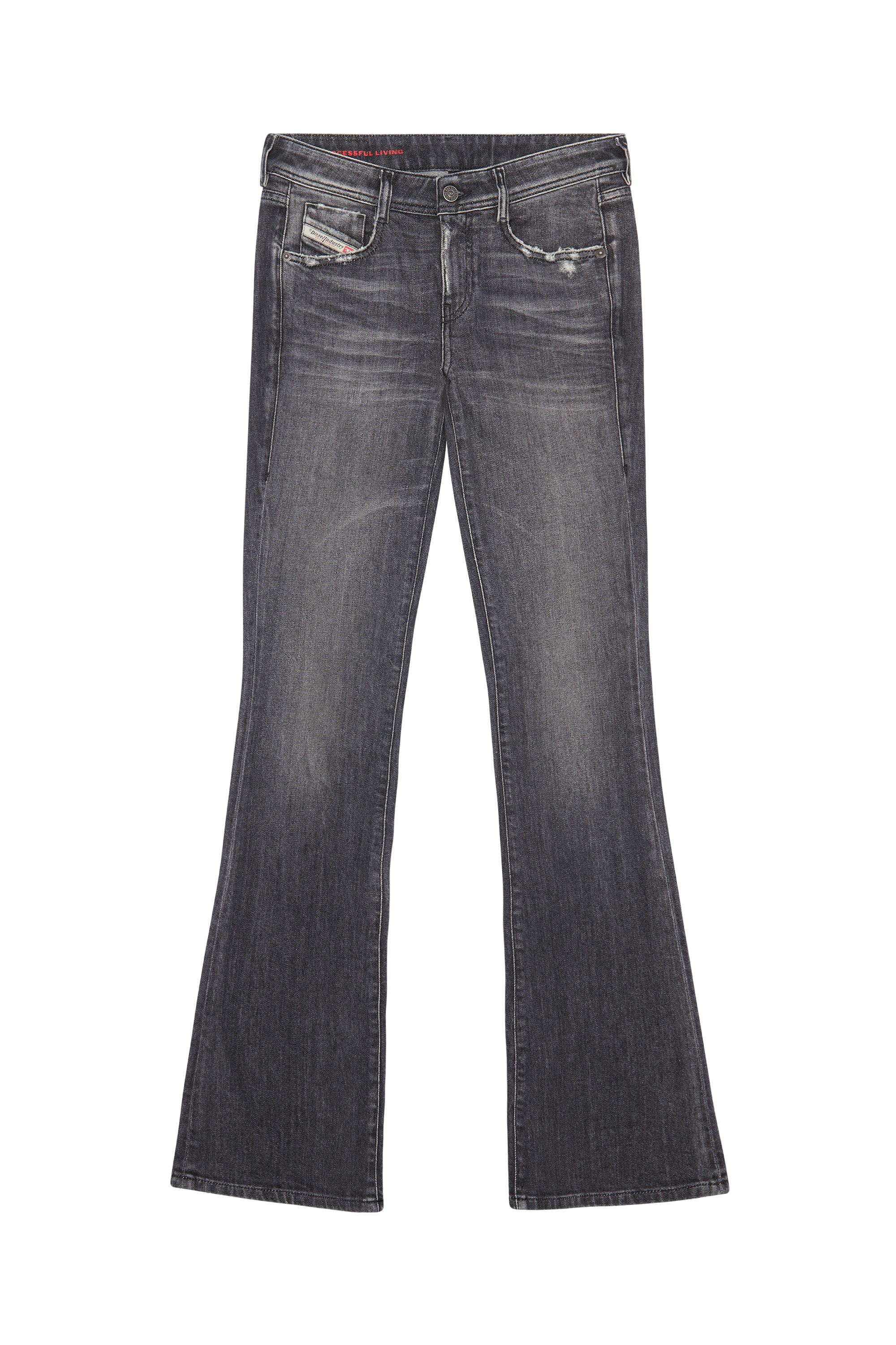 Diesel - 1969 D-Ebbey 09E46 Bootcut and Flare Jeans, Black/Dark grey - Image 6