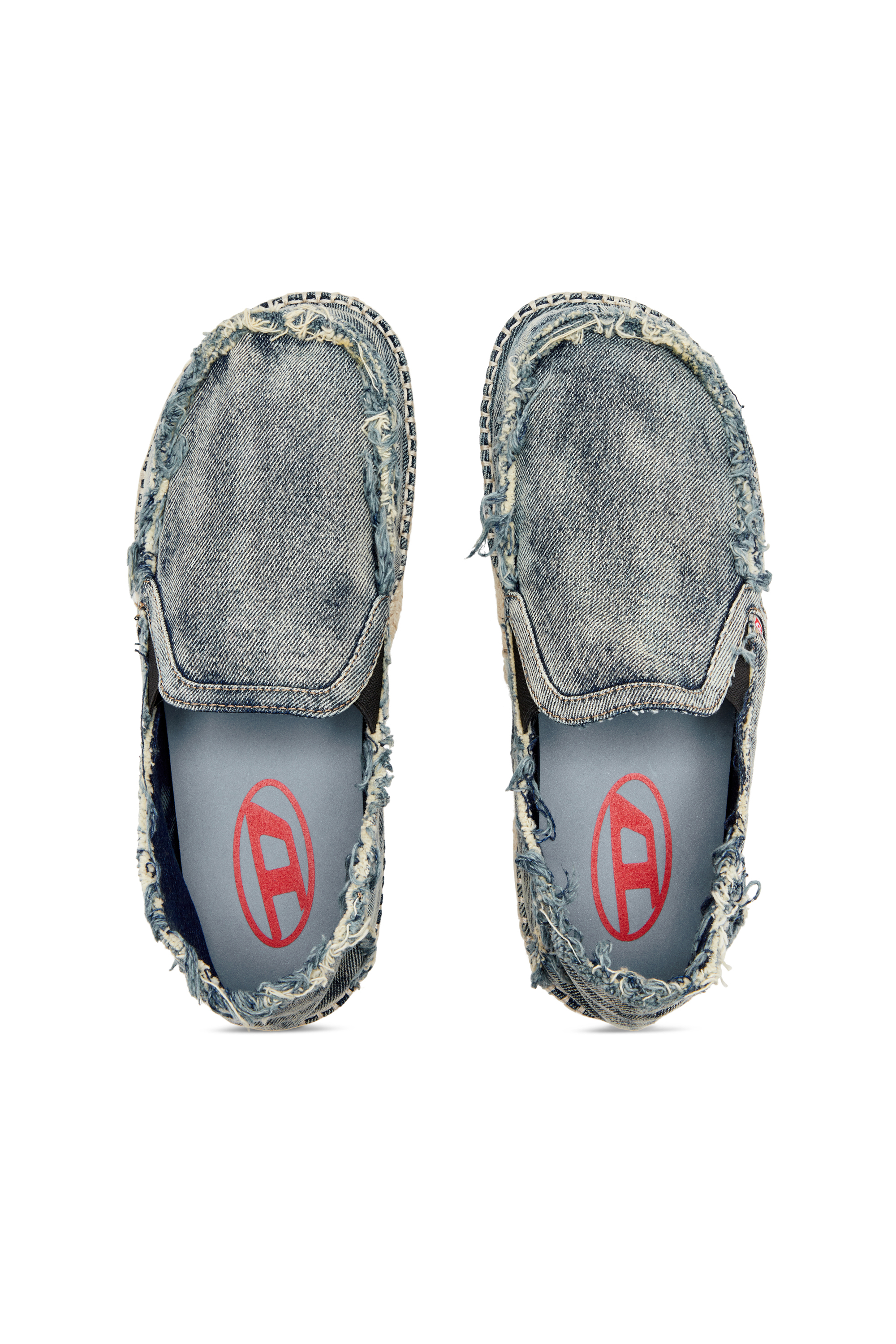 Diesel - D-LUKAS ESP, Man's Espadrille loafers in distressed denim in Light Blue - 5