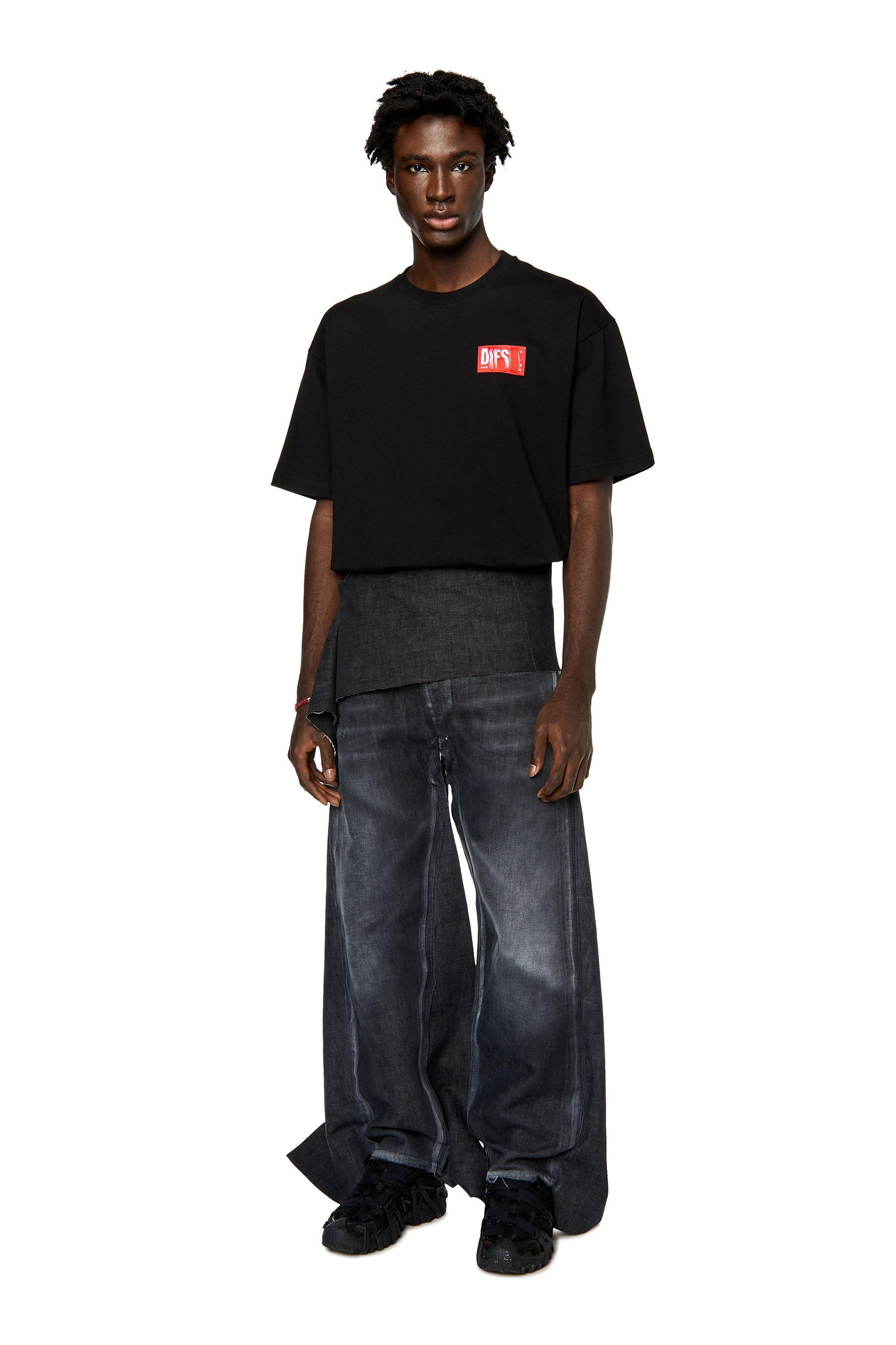 Diesel - T-NLABEL, Black - Image 2