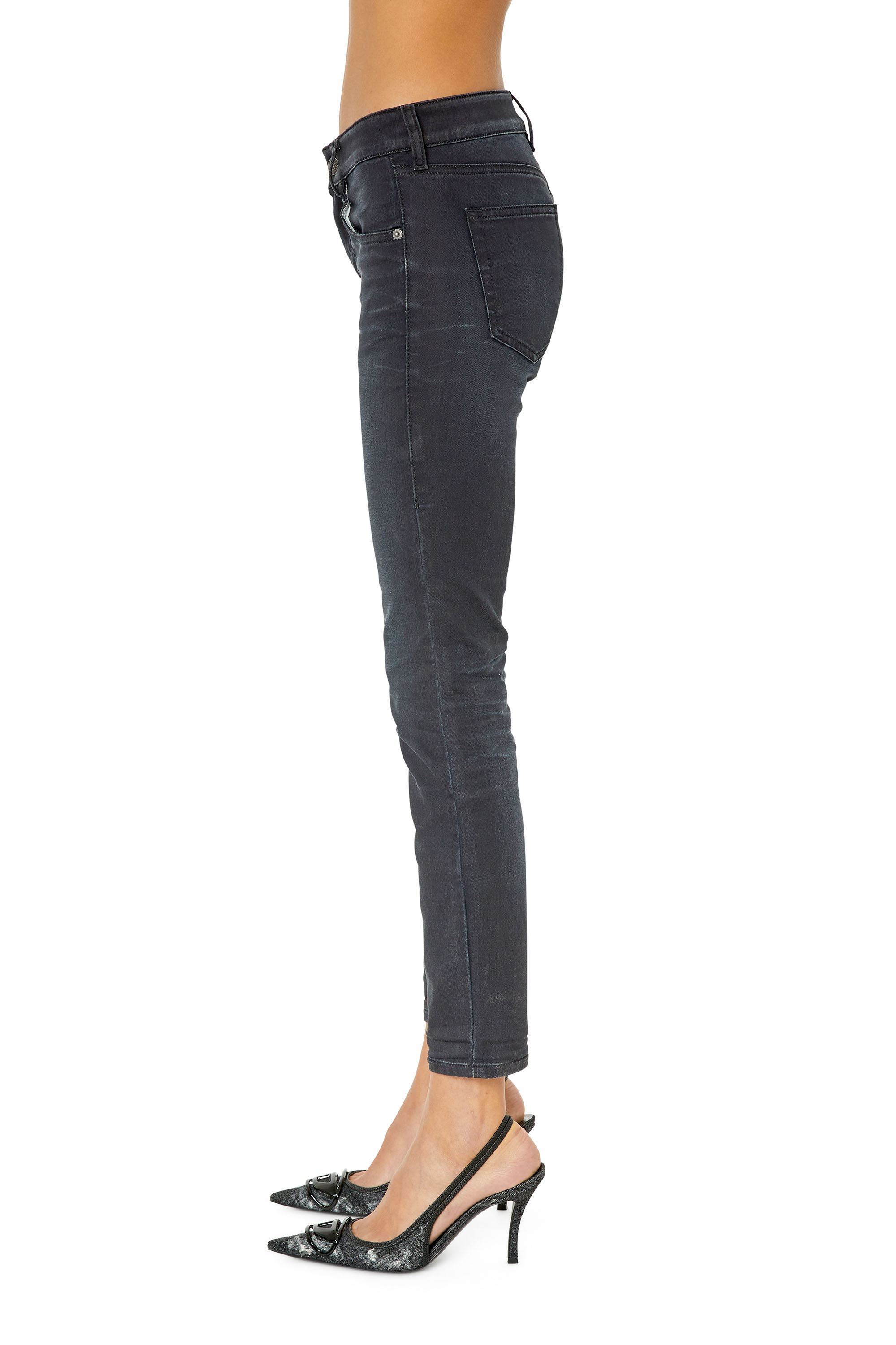 Diesel - D-Ollies JoggJeans® 068CQ Slim, Black/Dark grey - Image 4