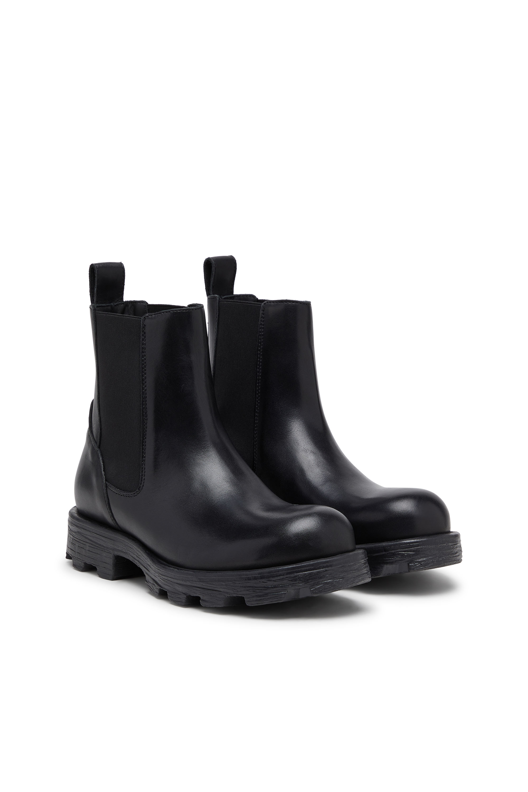 Diesel - D-HAMMER CH, Man's D-Hammer-Chelsea boots in leather in Black - 2
