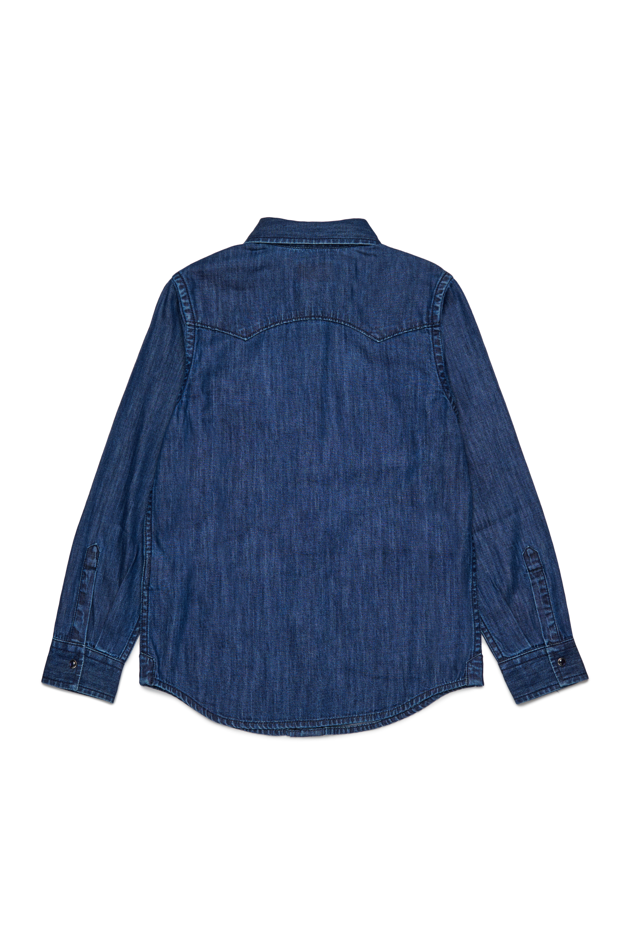 Diesel - CEKO, Man's Denim shirt with applied pocket in Dark Blue - 2