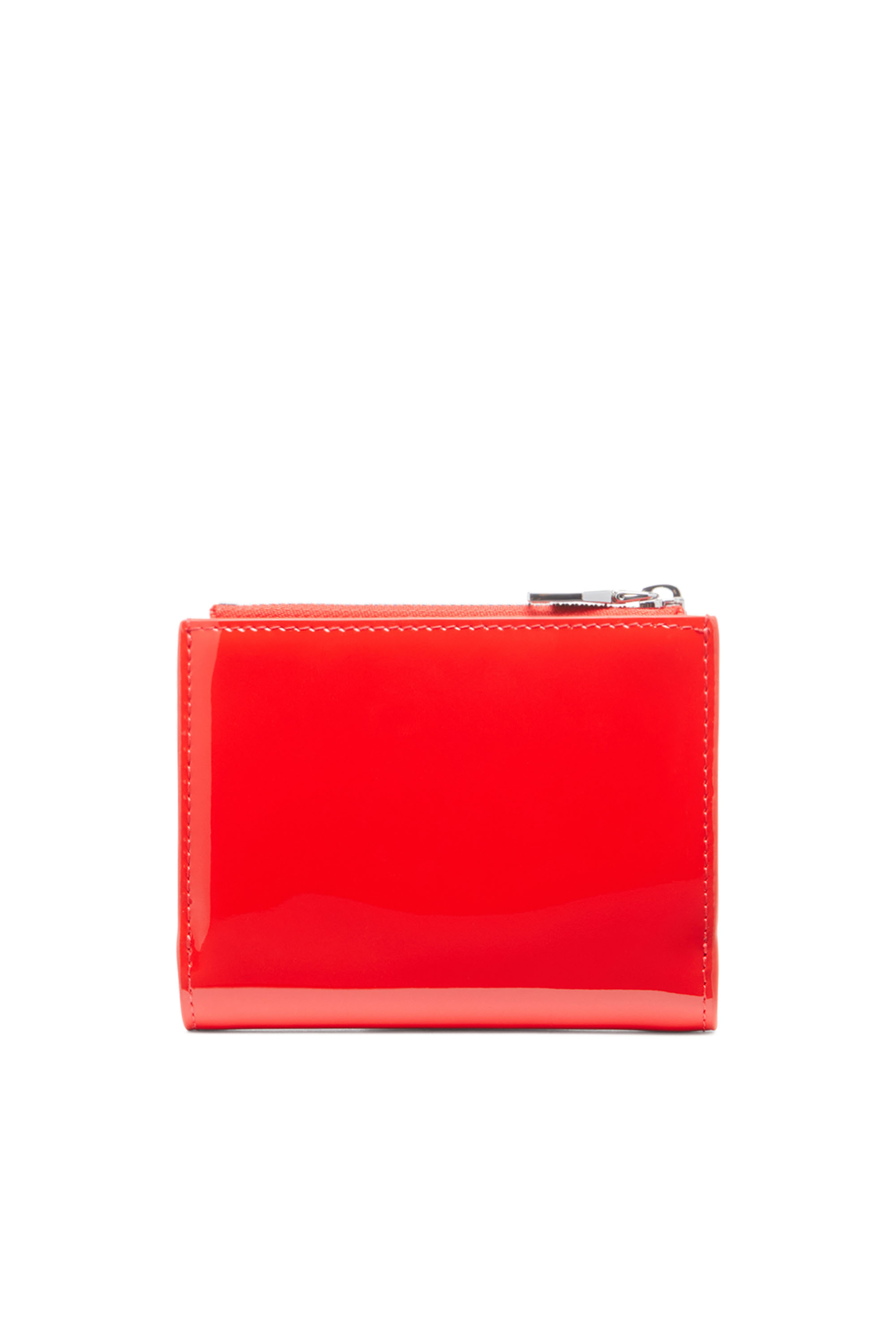 Diesel - PLAY BI-FOLD ZIP II, Woman's Small wallet in glossy leather in Red - 2