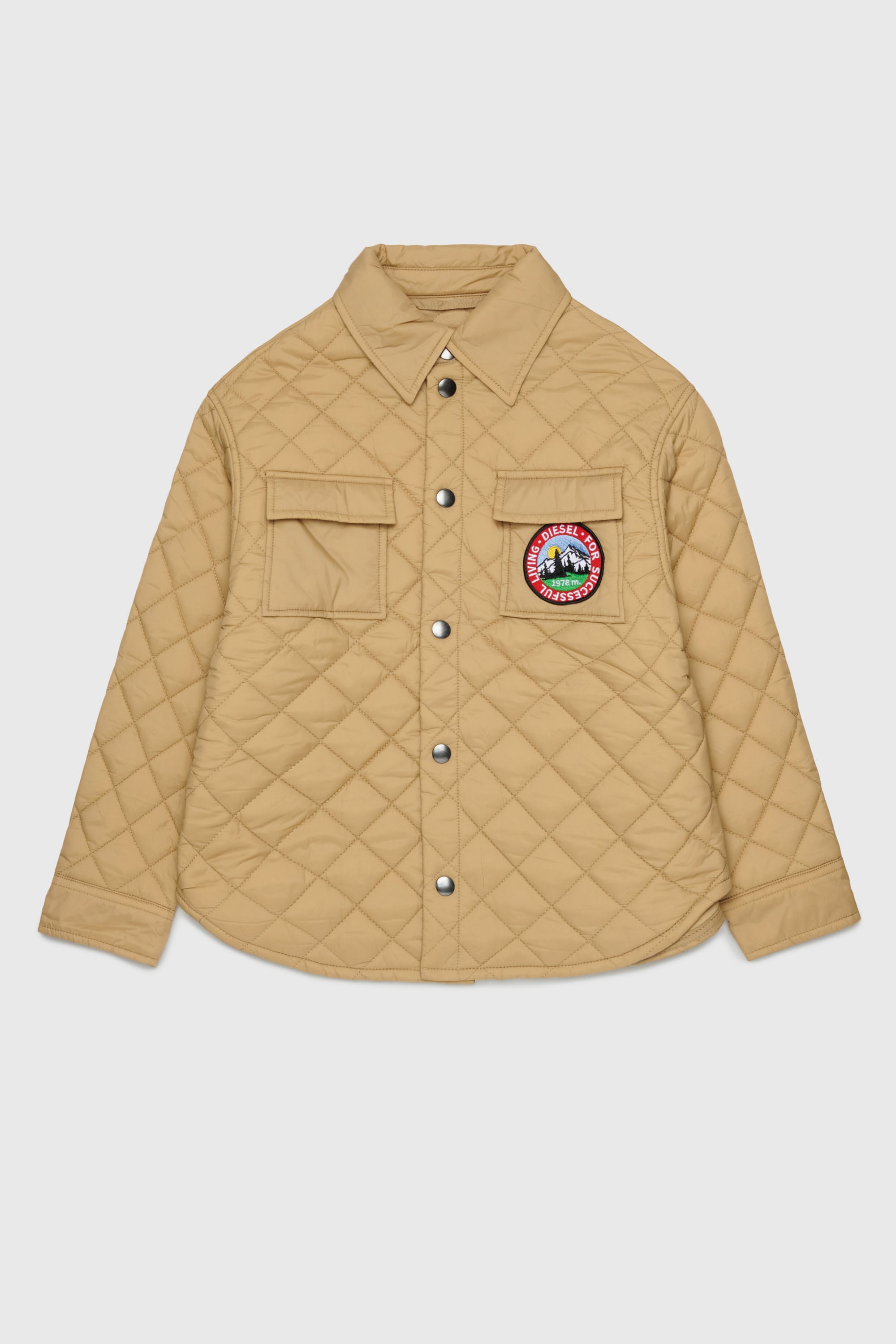 Diesel - JMONTY, Unisex's Shirt jacket in quilted nylon in Brown - 1