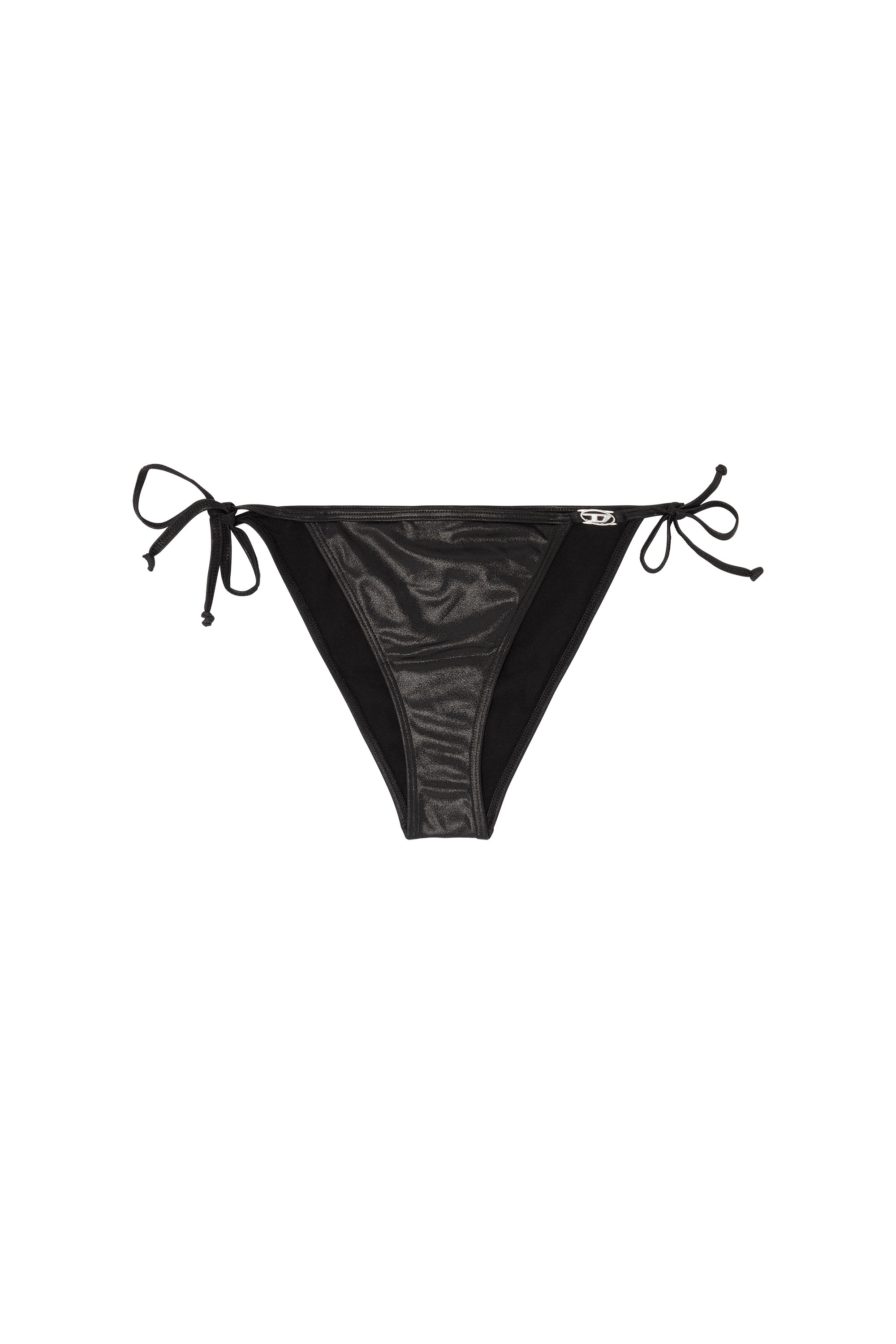 Diesel - BRIGITTES-DNM, Woman's Side-tie bikini bottoms in shimmery fabric in null - 3
