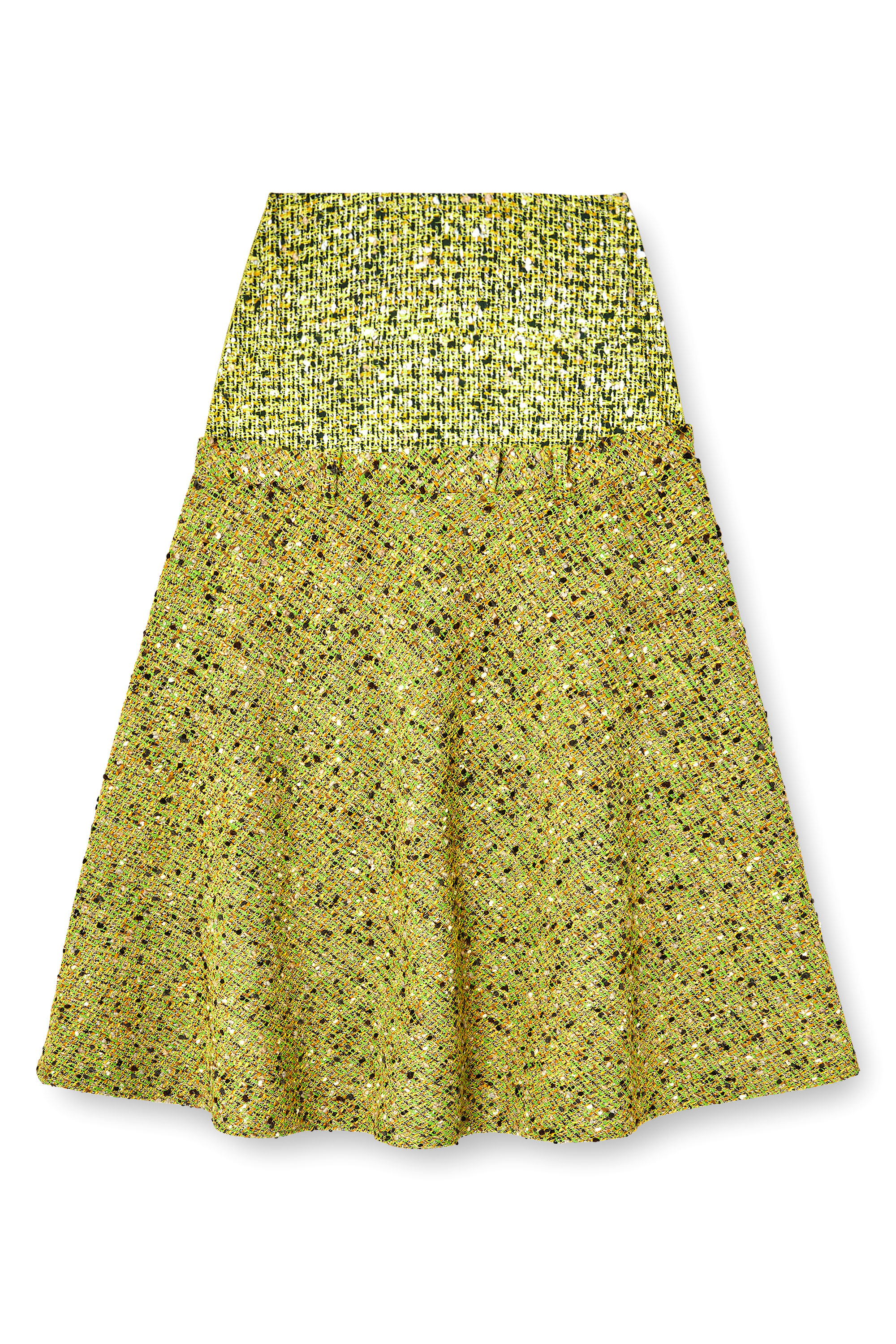 Diesel - O-GRACE-MIX, Woman's Bouclé skirt with lycra waist in Green - 2