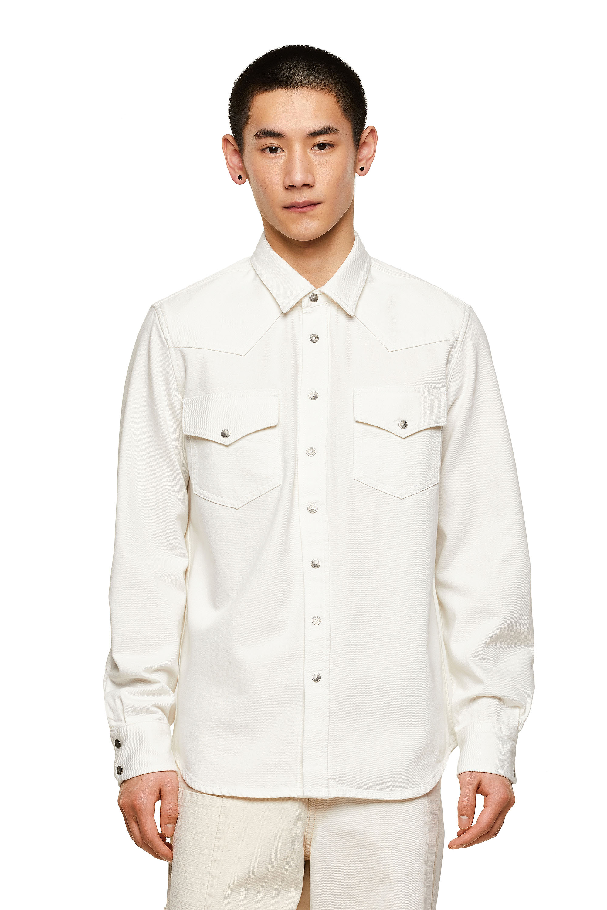 D-EAST-P1, White - Denim Shirts