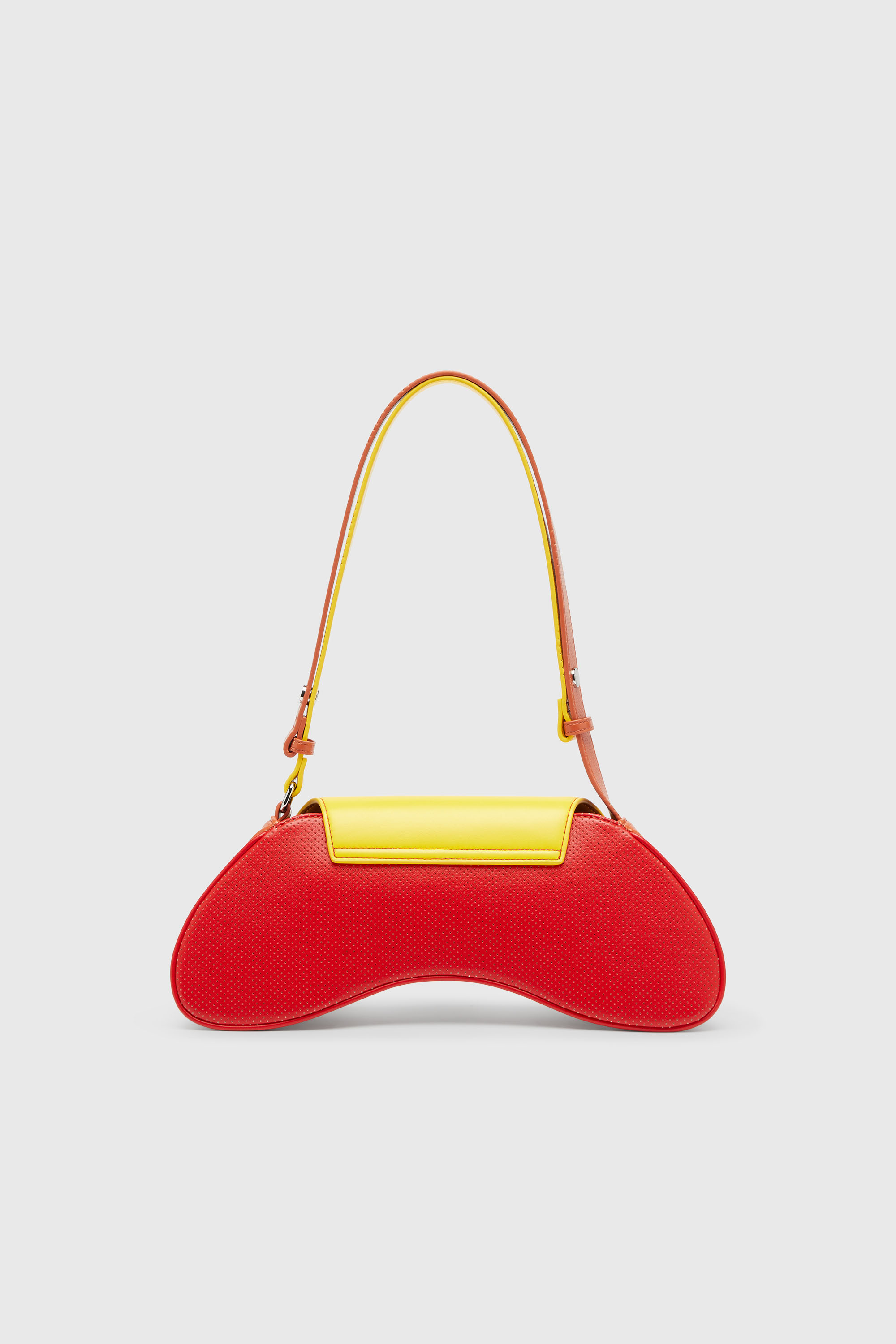 Diesel - PLAY CROSSBODY, Woman's Play - Crossbody bag in quilted perforated PU in Orange/Yellow - 2