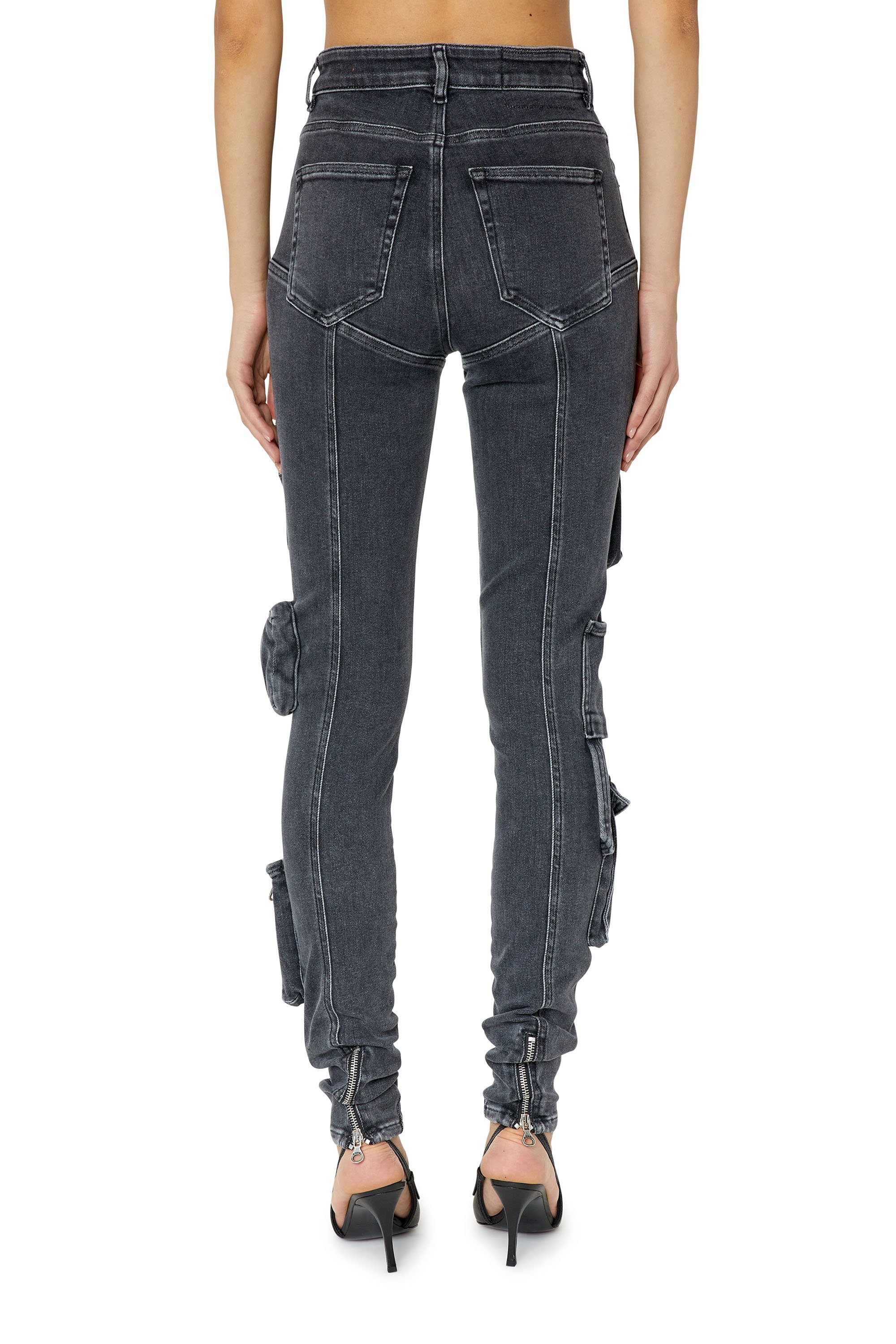 Diesel - Super skinny Jeans 1984 Slandy-High 09F27, Black/Dark grey - Image 2