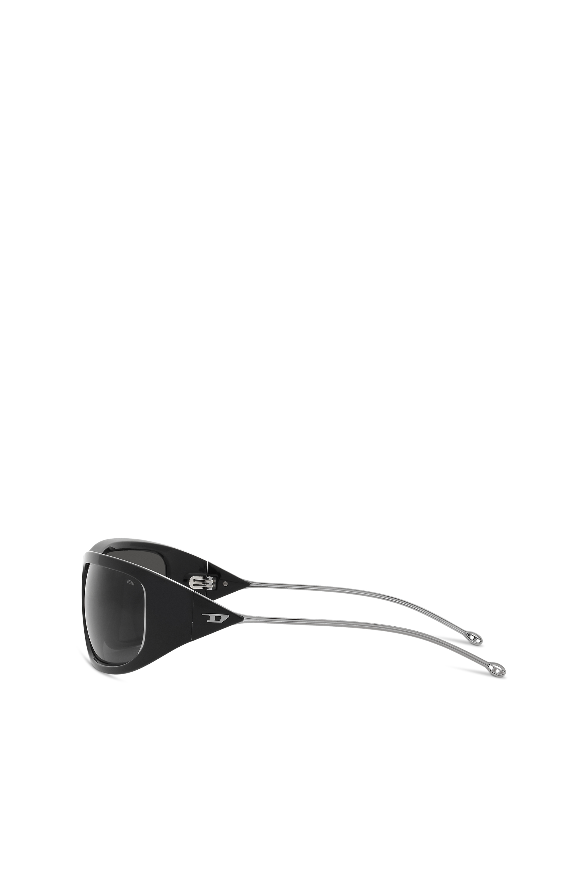 Diesel - 0DL3001, Unisex Wraparound style sunglasses in Black - Image 2