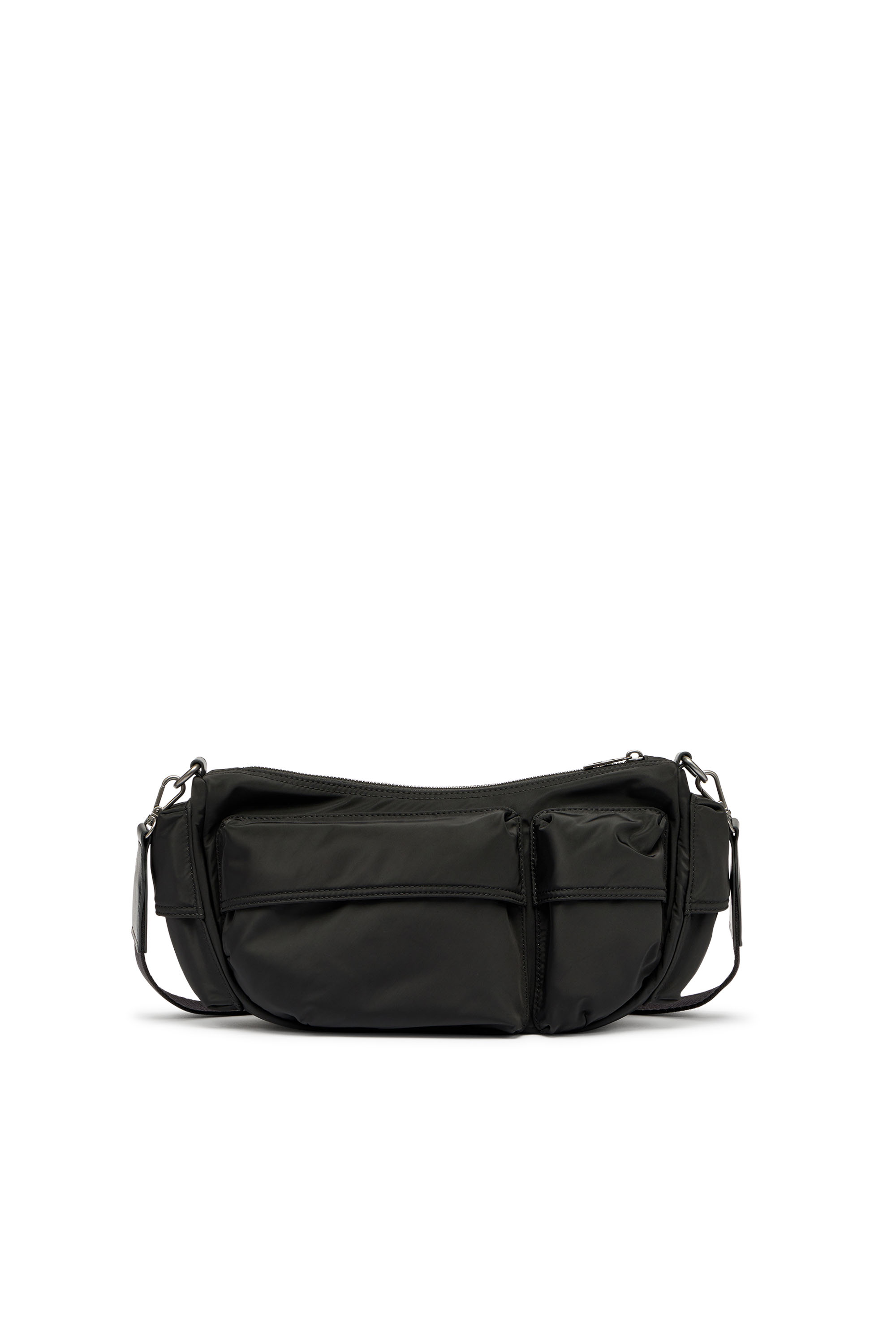 Diesel - MULTI-PKTS SHOULDER BAG X, Unisex's Multi-Pkts-Multipocket bag in utilitarian shell in Black - 2