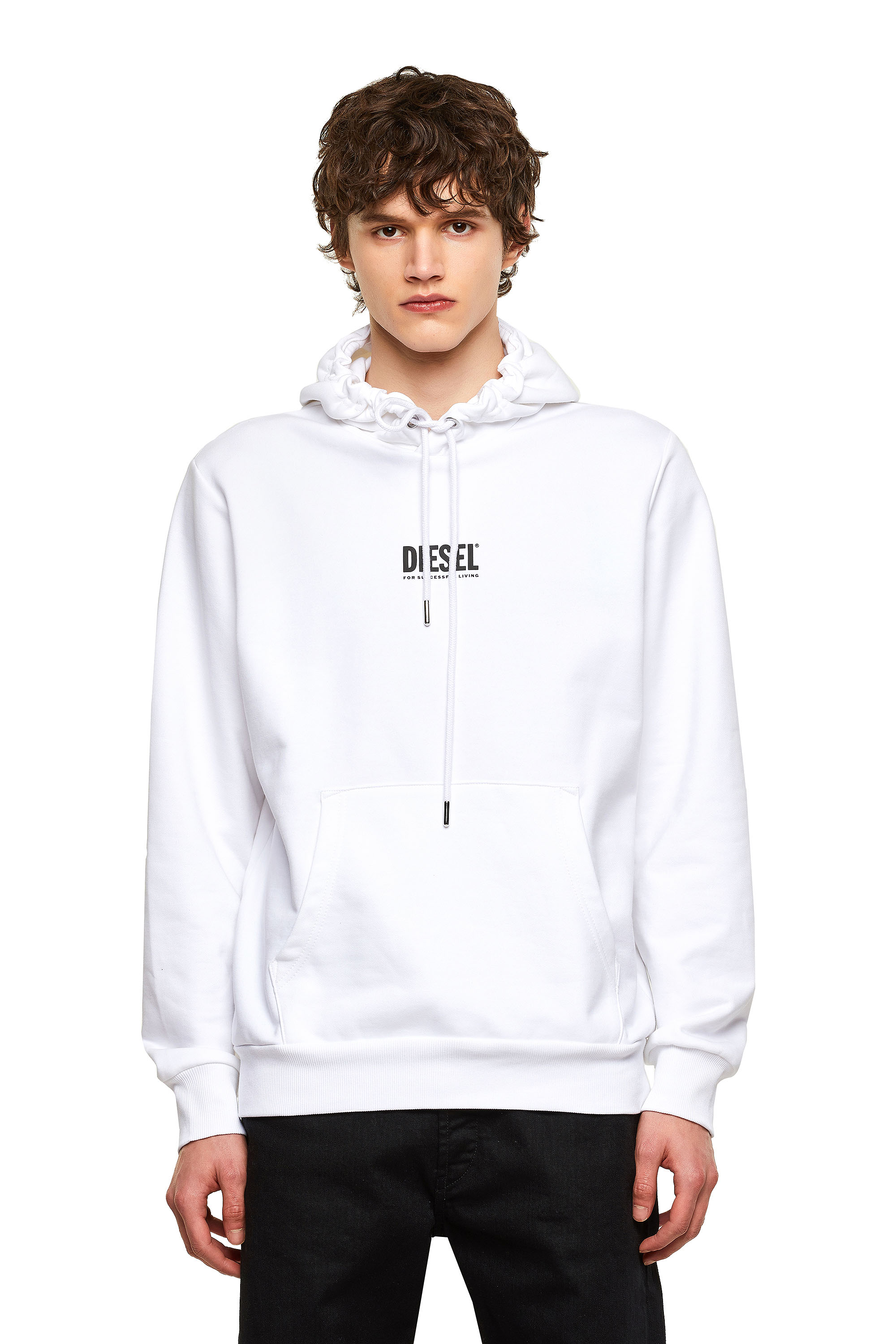 S-GIRK-HOOD-SMALLOGO, White - Sweaters