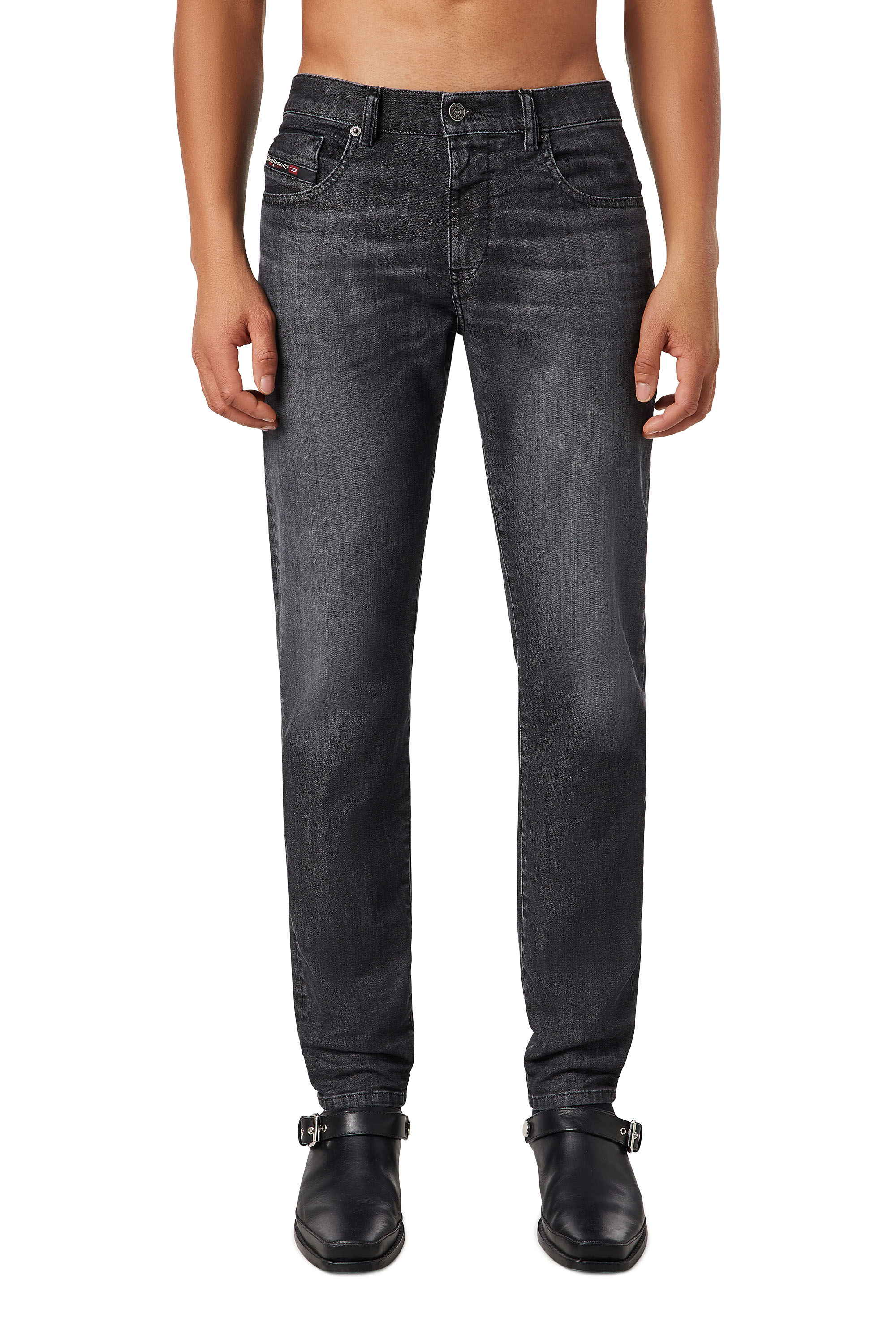 Diesel - D-Strukt JoggJeans® 09D08 Slim, Black/Dark grey - Image 1