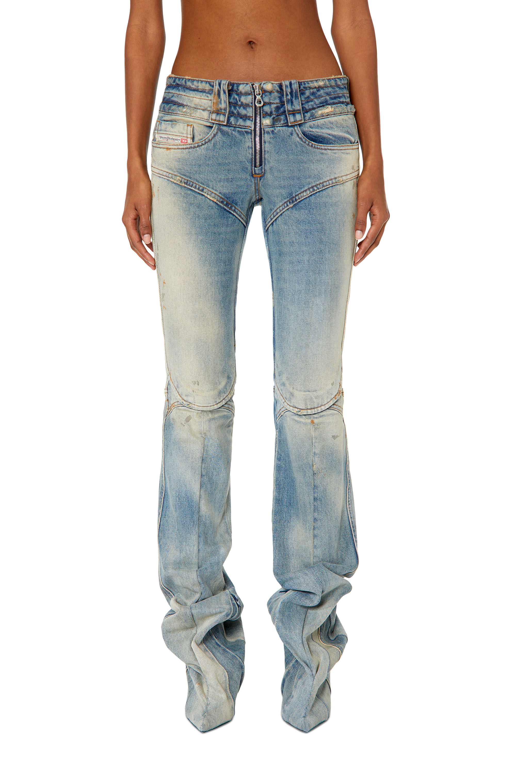 Diesel - DE-Bikerboot 0ENAF Regular Jeans, Light Blue - Image 1