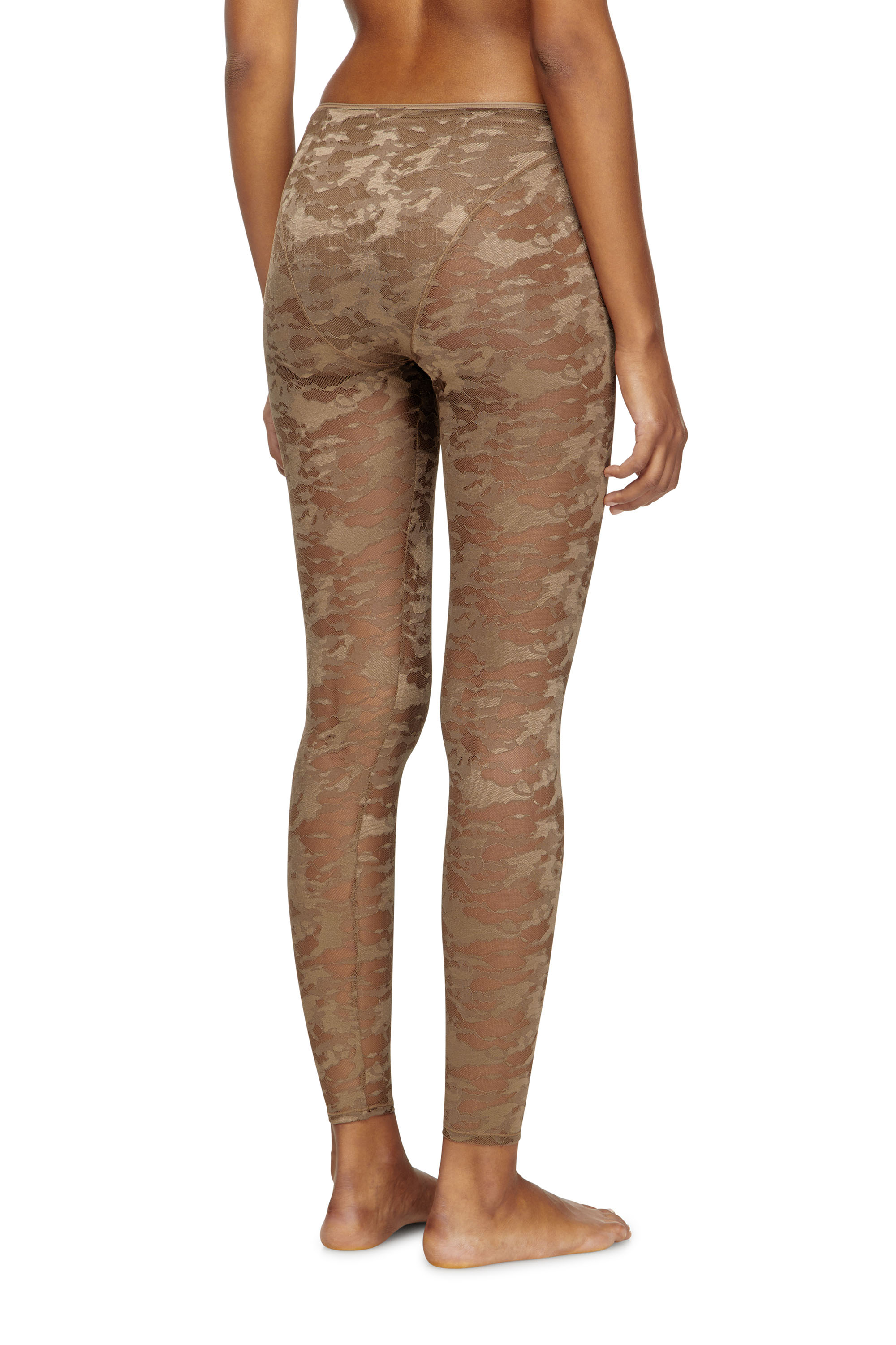 Diesel - CLAIRE-UTLT, Woman's Camo lace leggings in Brown - 4