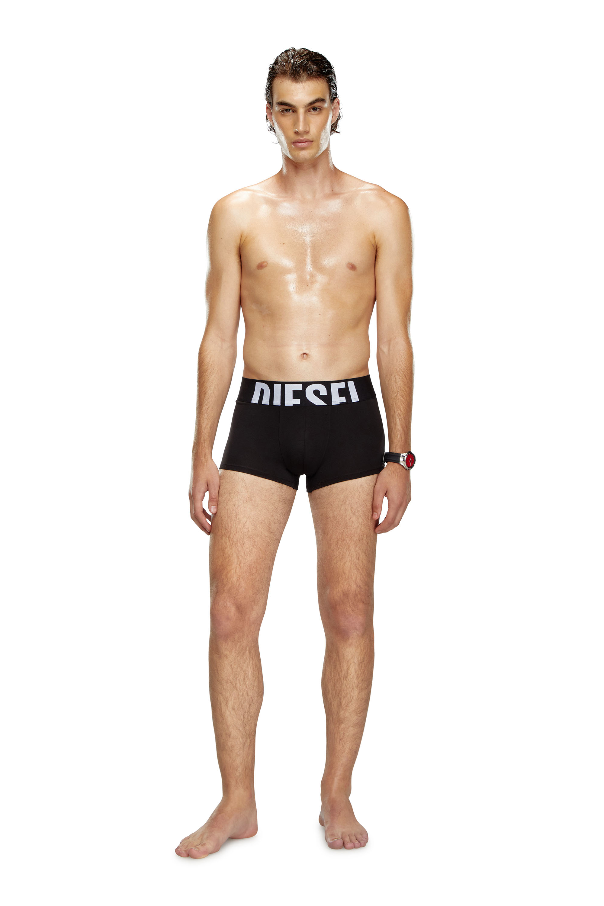 Diesel - UMBX-DAMIENTHREEPACK-5.5EL, Man's Three-pack boxer briefs in stretch cotton in Black - 4