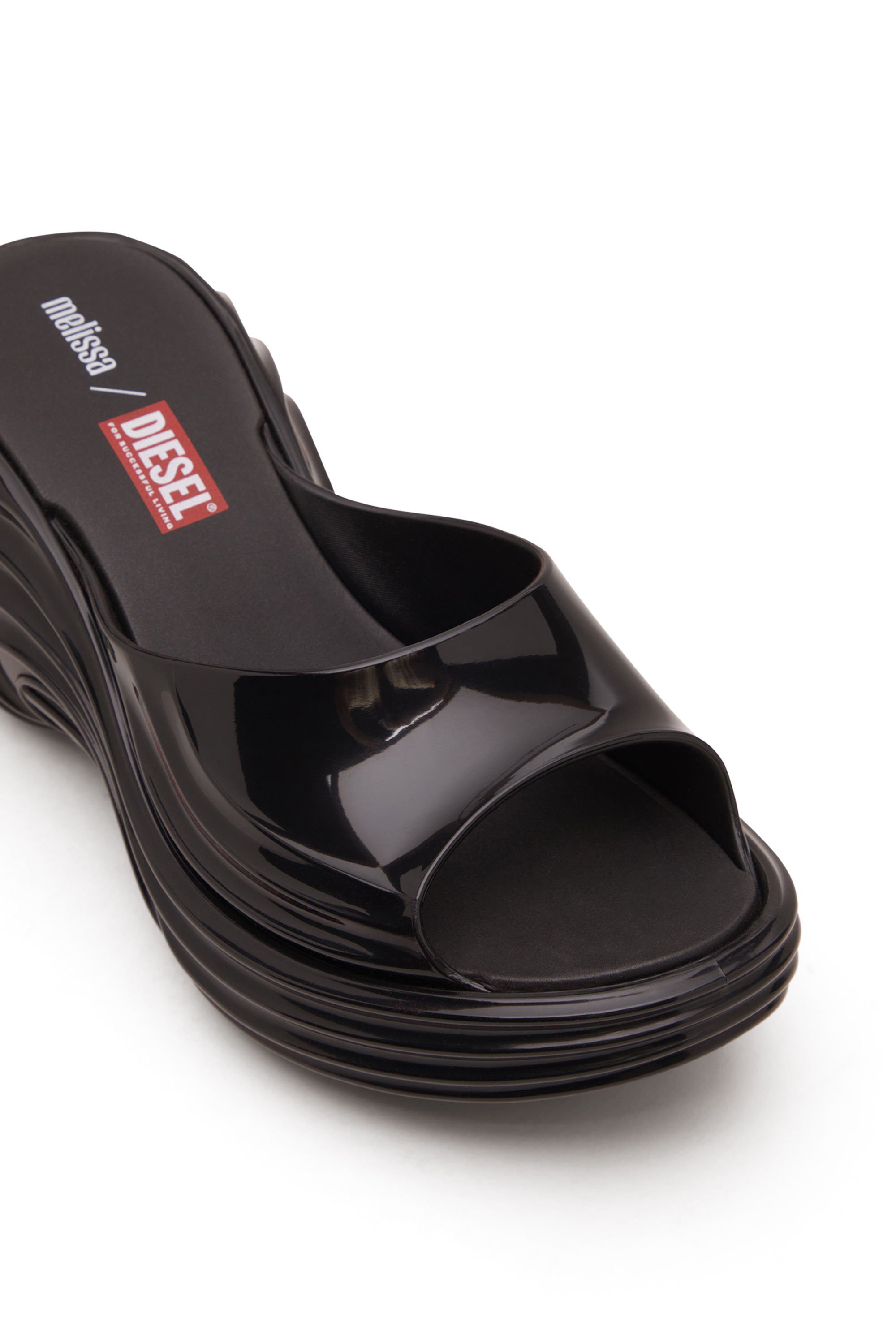 Diesel - MELISSA QUANTUM PLATFORM, Woman's Platform mule in Melflex® in Black - 6