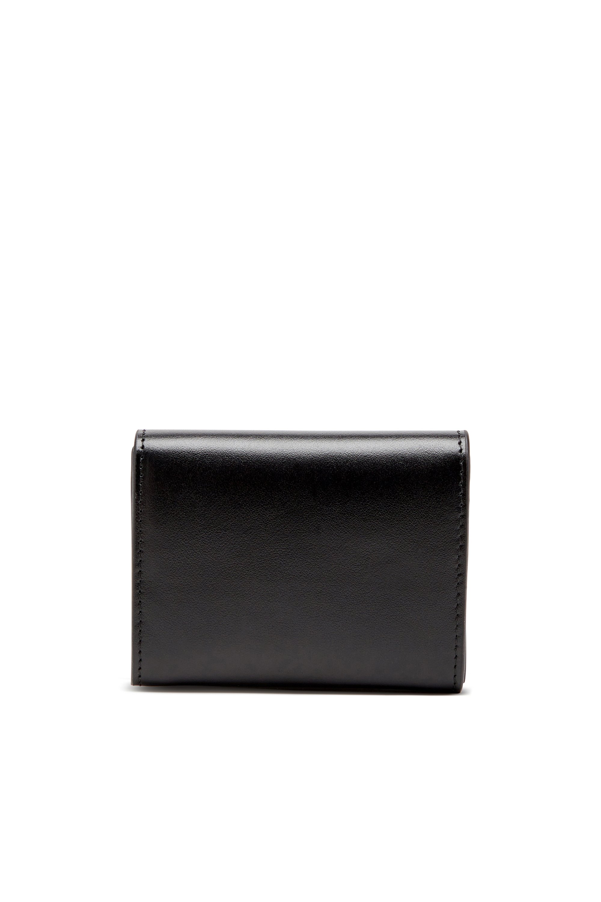 Diesel - HOLI-D CARD HOLDER S II, Man's Bi-fold leather card holder in Black - 3