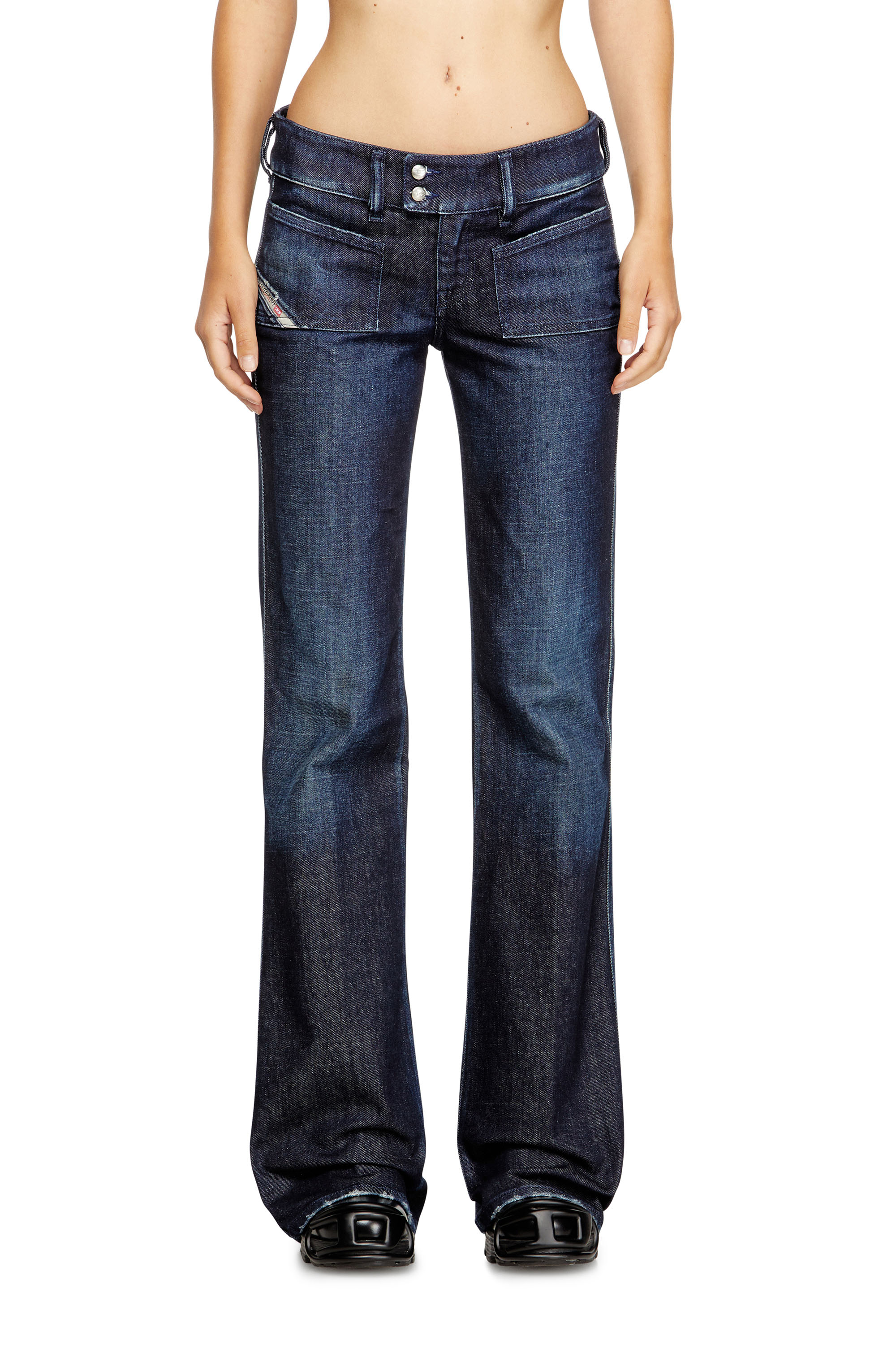 Bootcut Jeans D-Hush 09M19, Dark Blue Diesel - Woman's Bootcut Jeans D-Hush 09M19, Dark Blue - 3