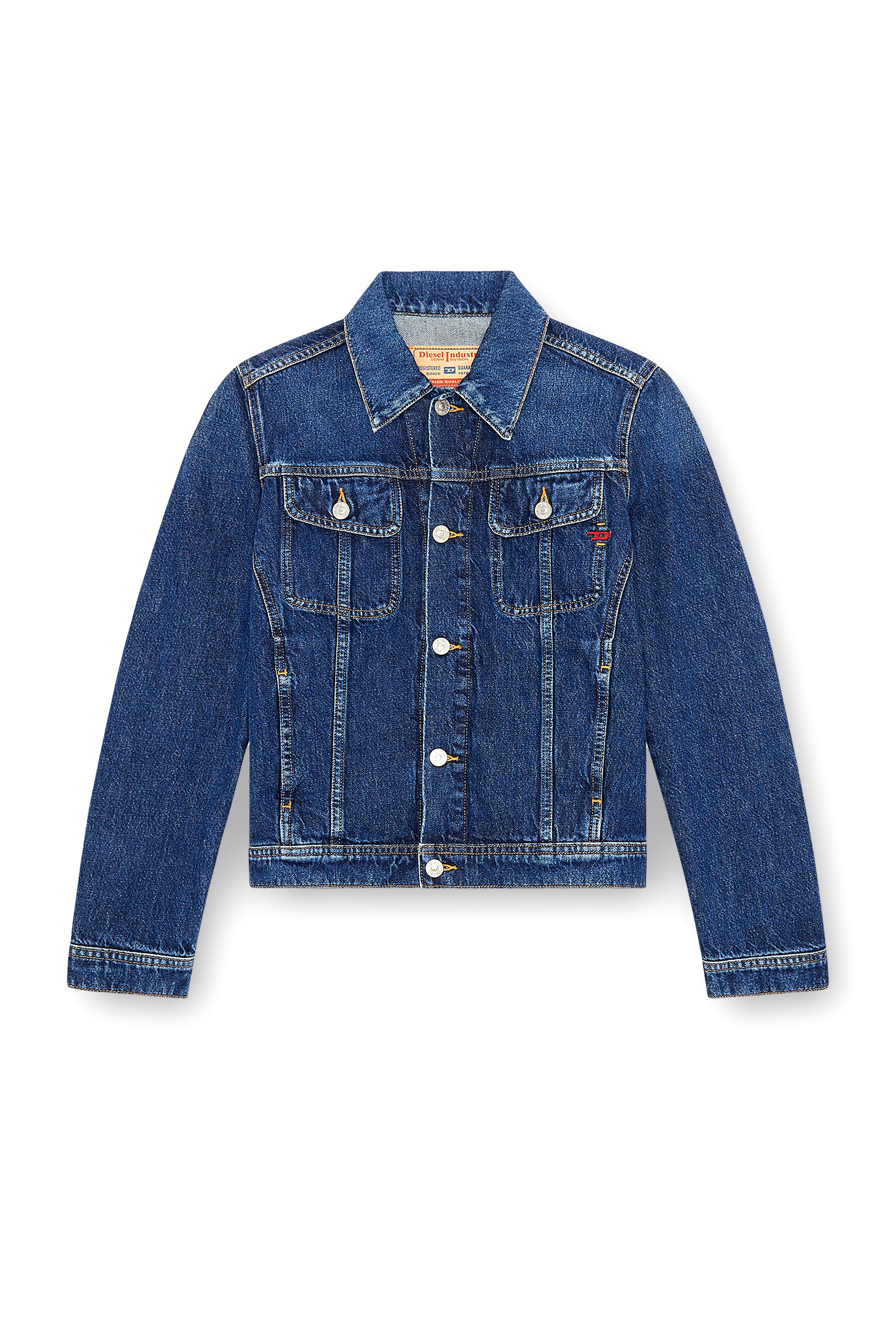 Diesel - DE-BONNY, Woman's Trucker jacket in denim in Dark Blue - 2