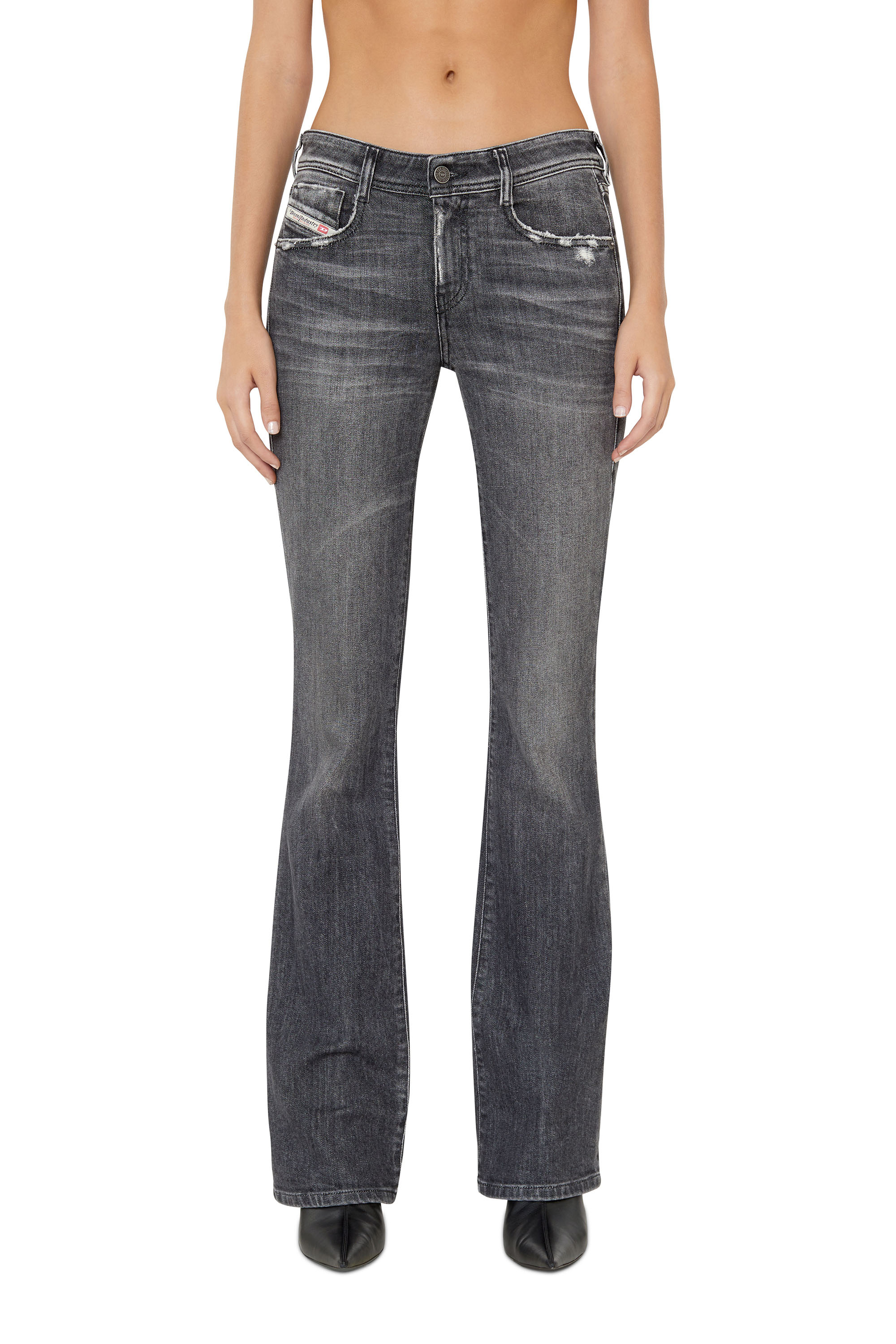 Diesel - 1969 D-Ebbey 09E46 Bootcut and Flare Jeans, Black/Dark grey - Image 1