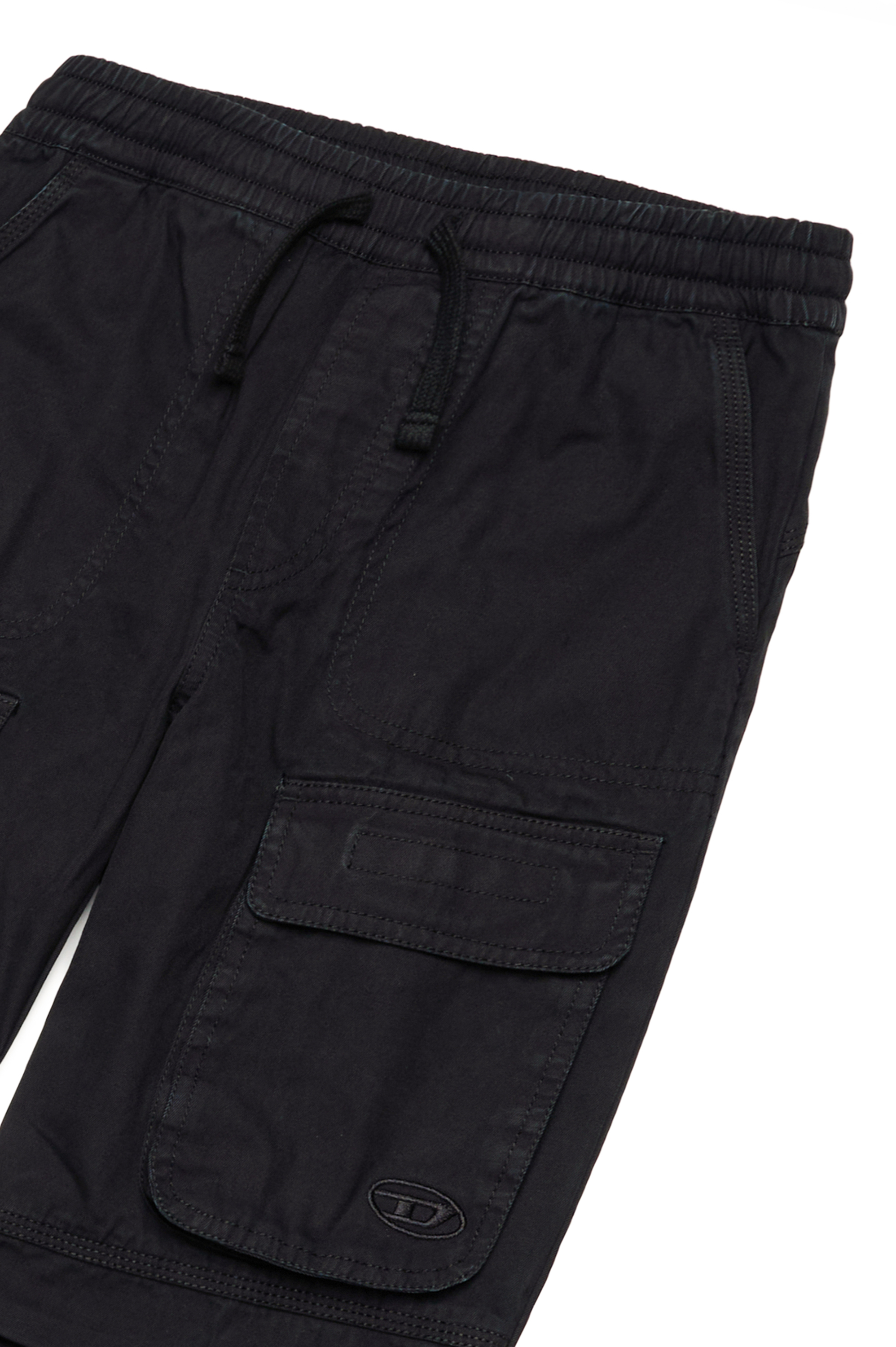 Diesel - PMIRT, Unisex Cotton cargo pants in Black - Image 3