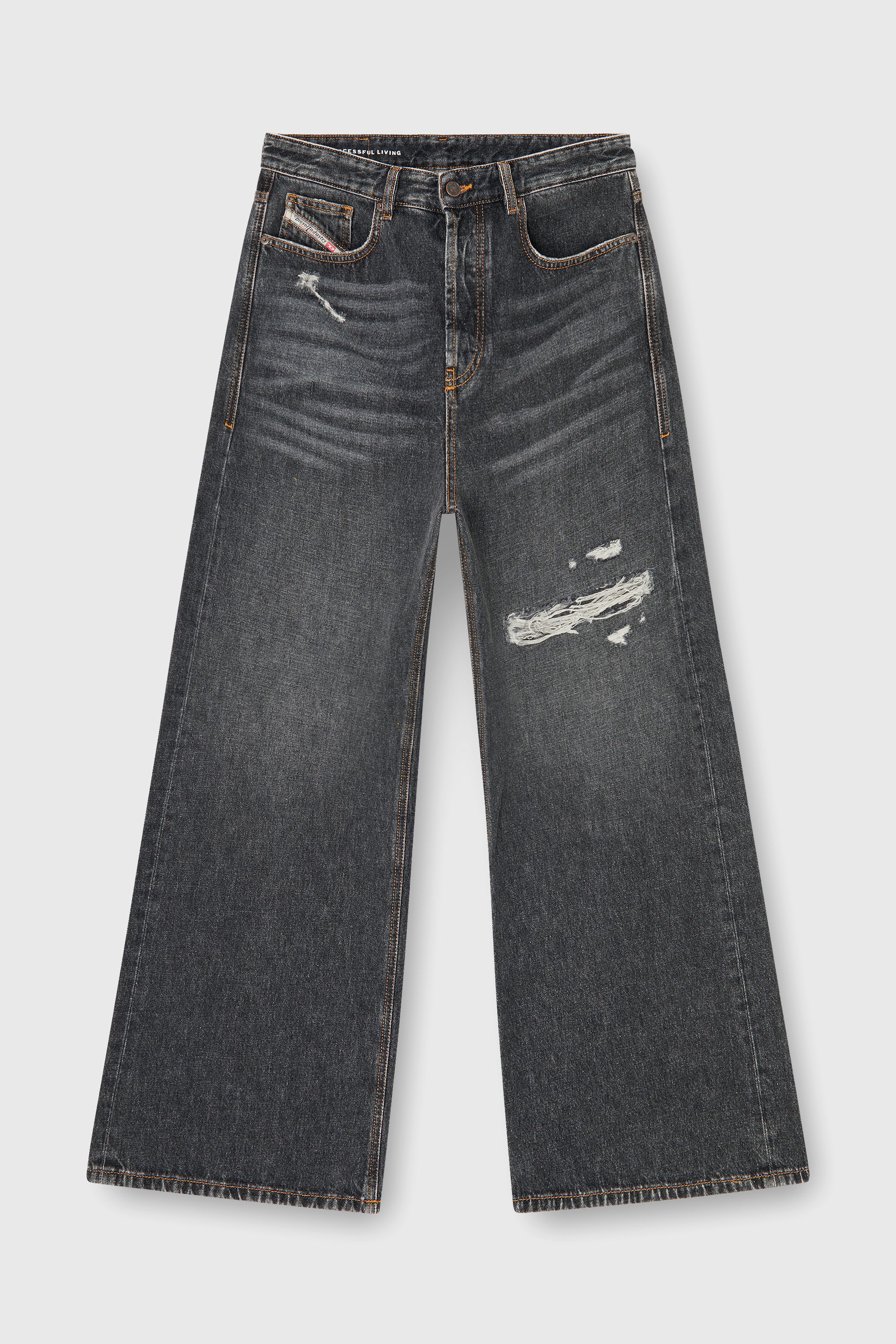Diesel - Man's Relaxed Jeans D-Rise 007DN, Black/Dark grey - 6