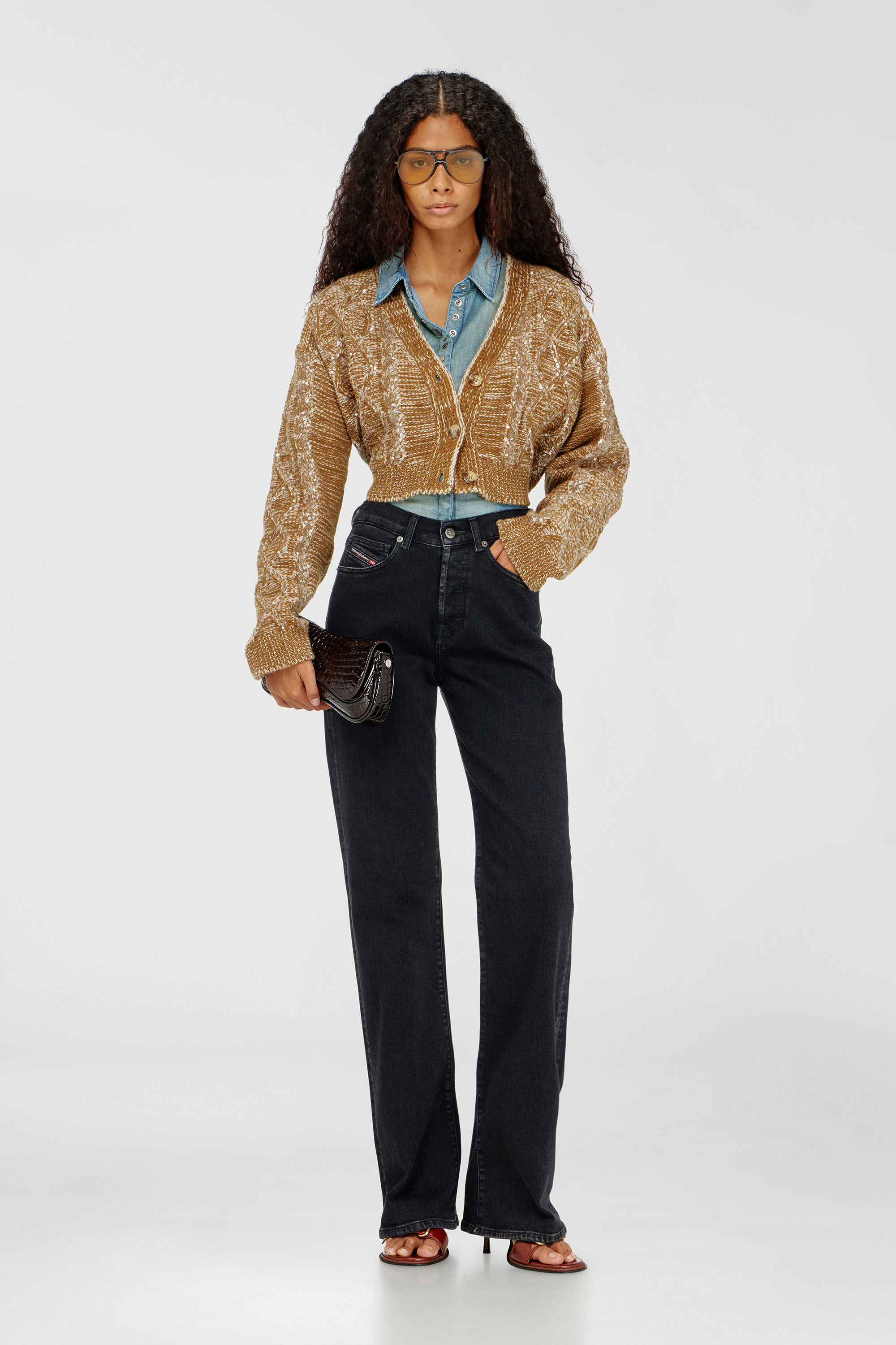 Diesel - Woman's Regular Jeans 1971 D-Sent 09N89, Black/Dark grey - 1