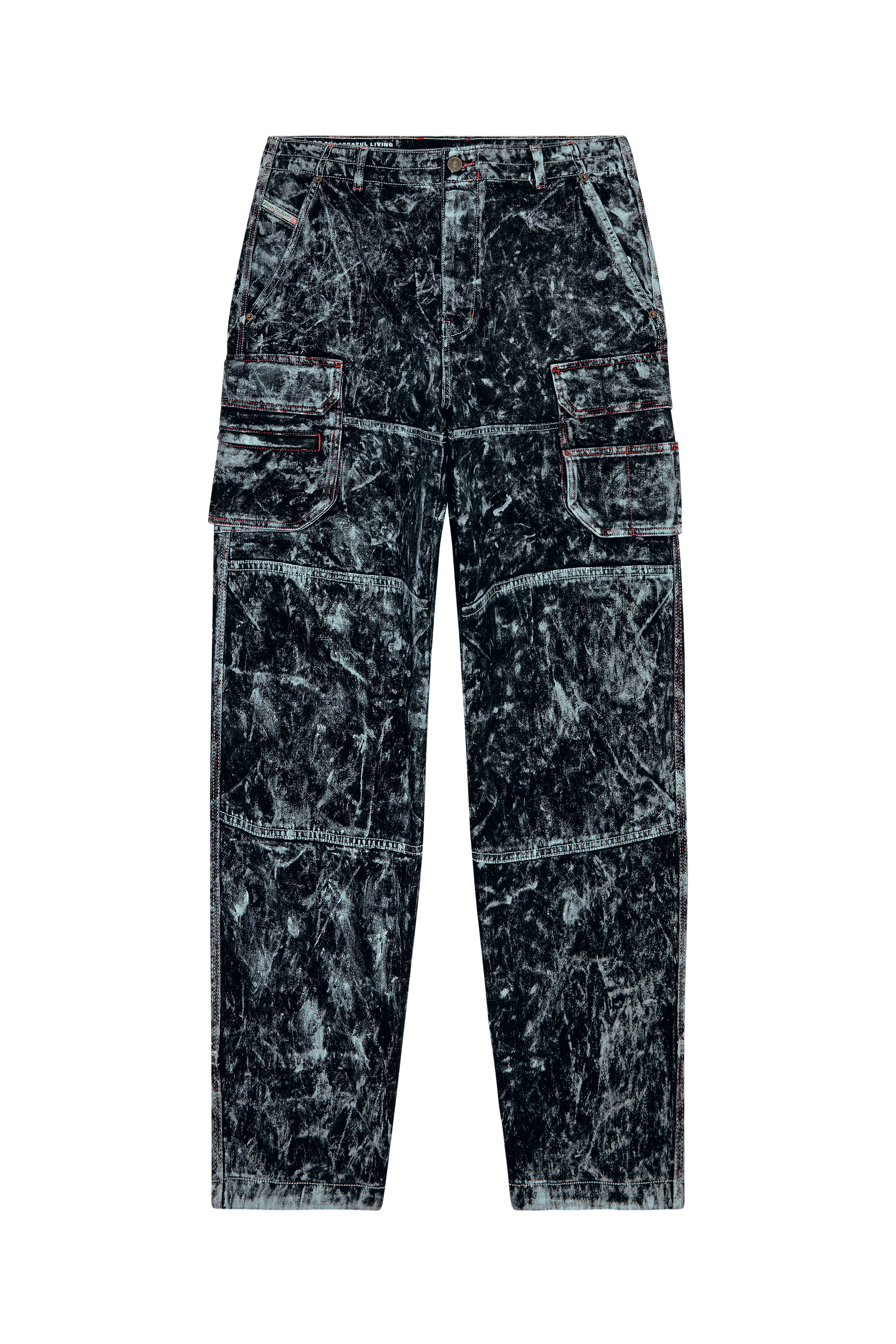 Diesel - D-Fish 0EMAC Straight Jeans, Black/Dark grey - Image 5