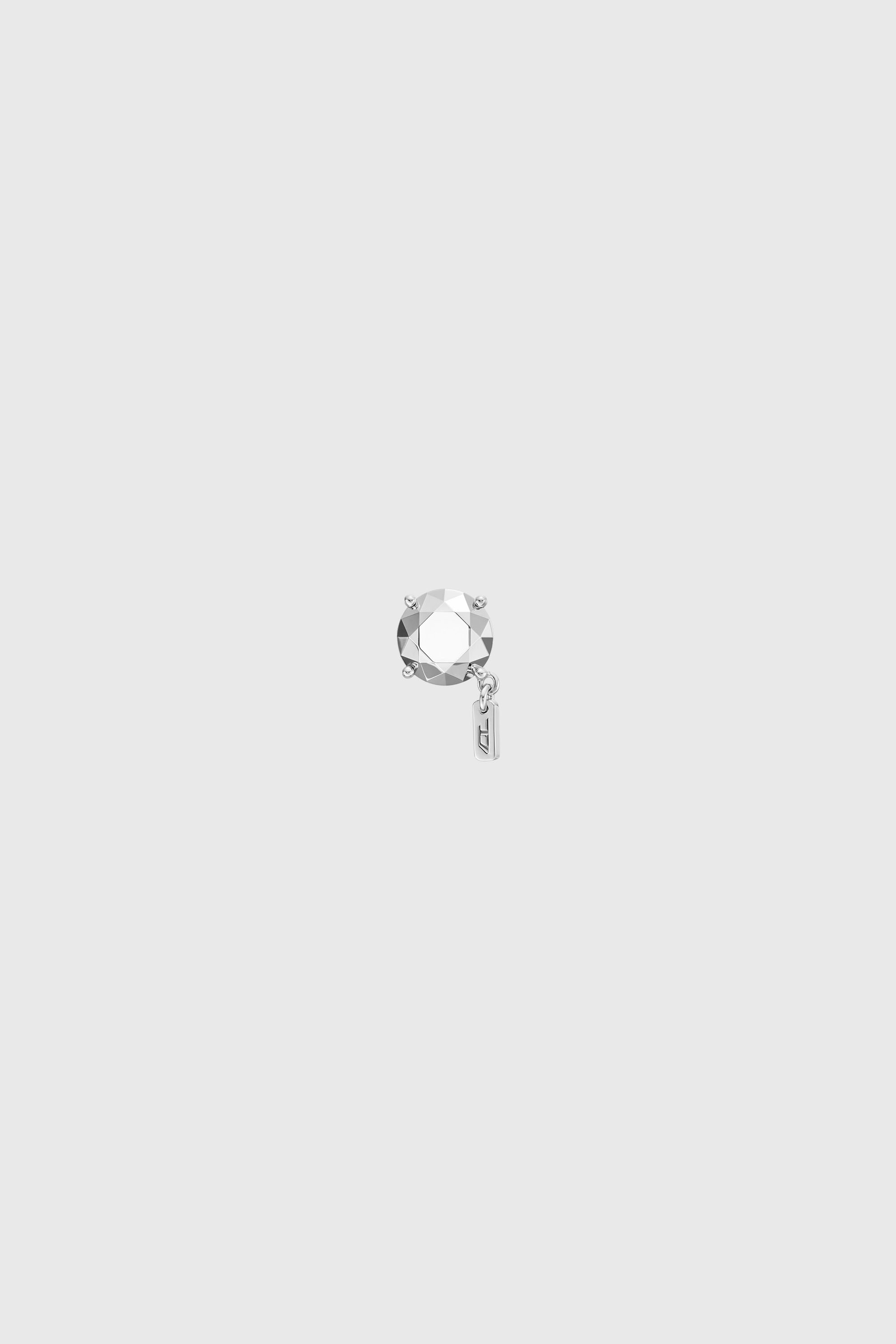 Diesel - DL1352040 STERLING SILVER JEWEL, Unisex's Diamond Cut Sterling Silver Stud Earring in Silver - 2
