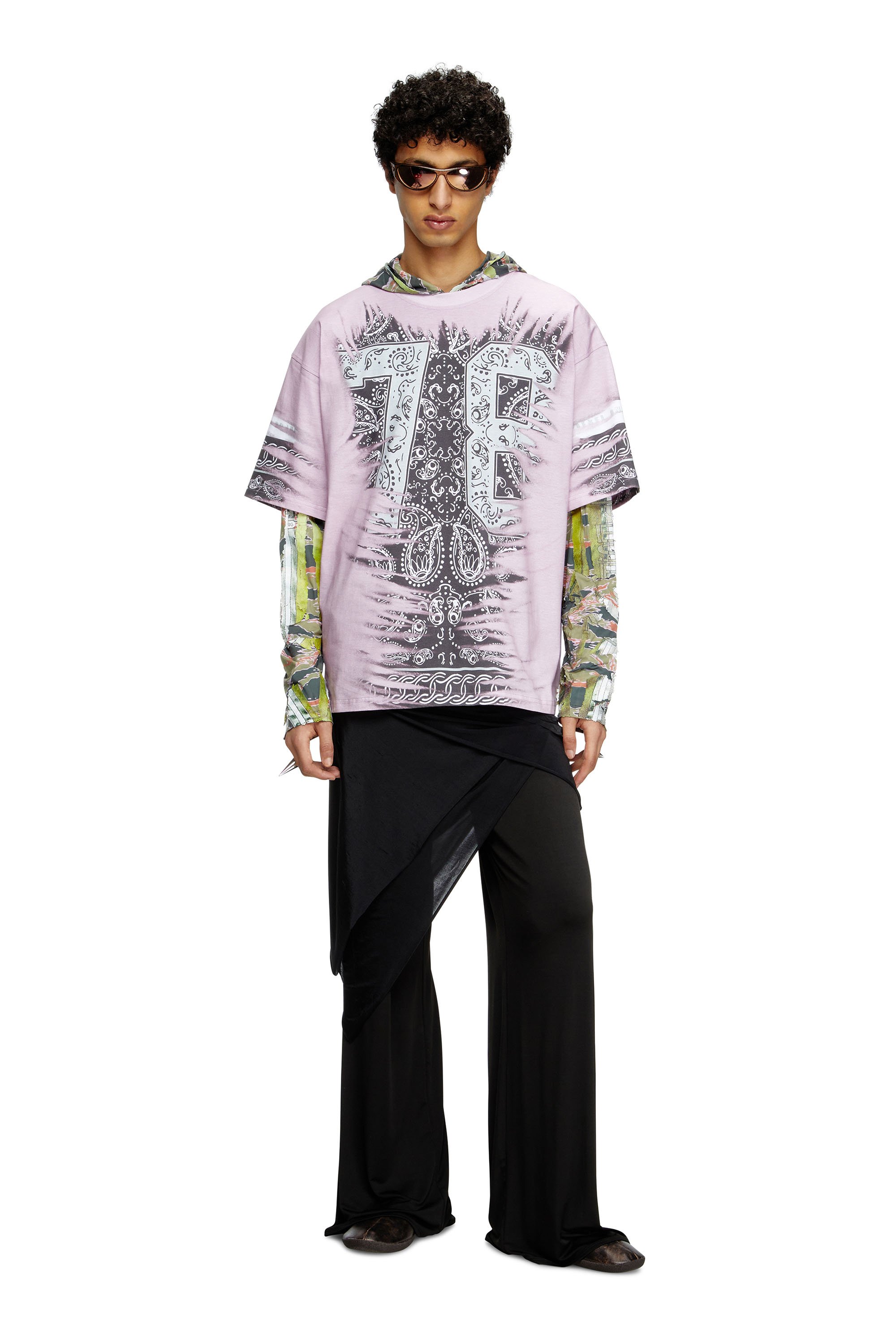 Diesel - T-BOXT-78-R1, Man's T-shirt with 78 bandana print in Pink - 2