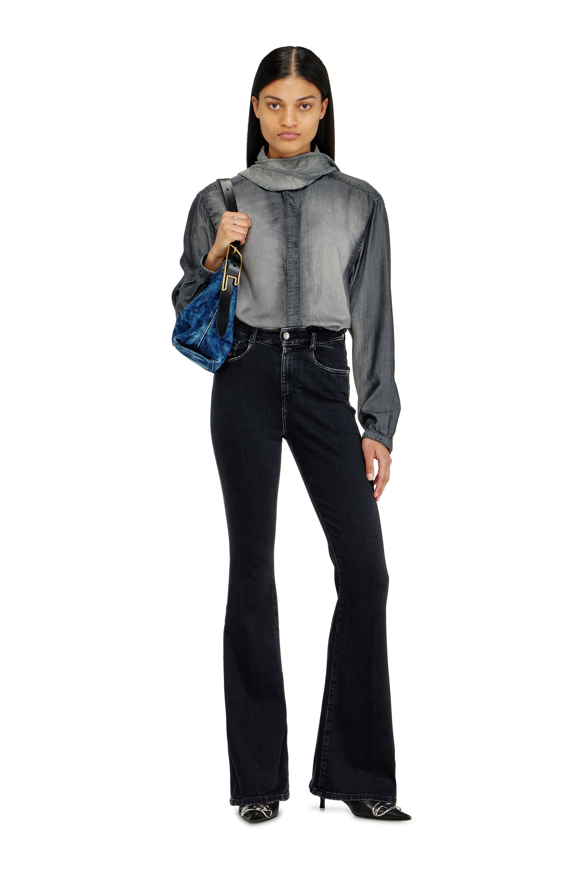 Diesel - Woman's Bootcut Jeans 1973 D-Partt 09P75, Black/Dark grey - 1