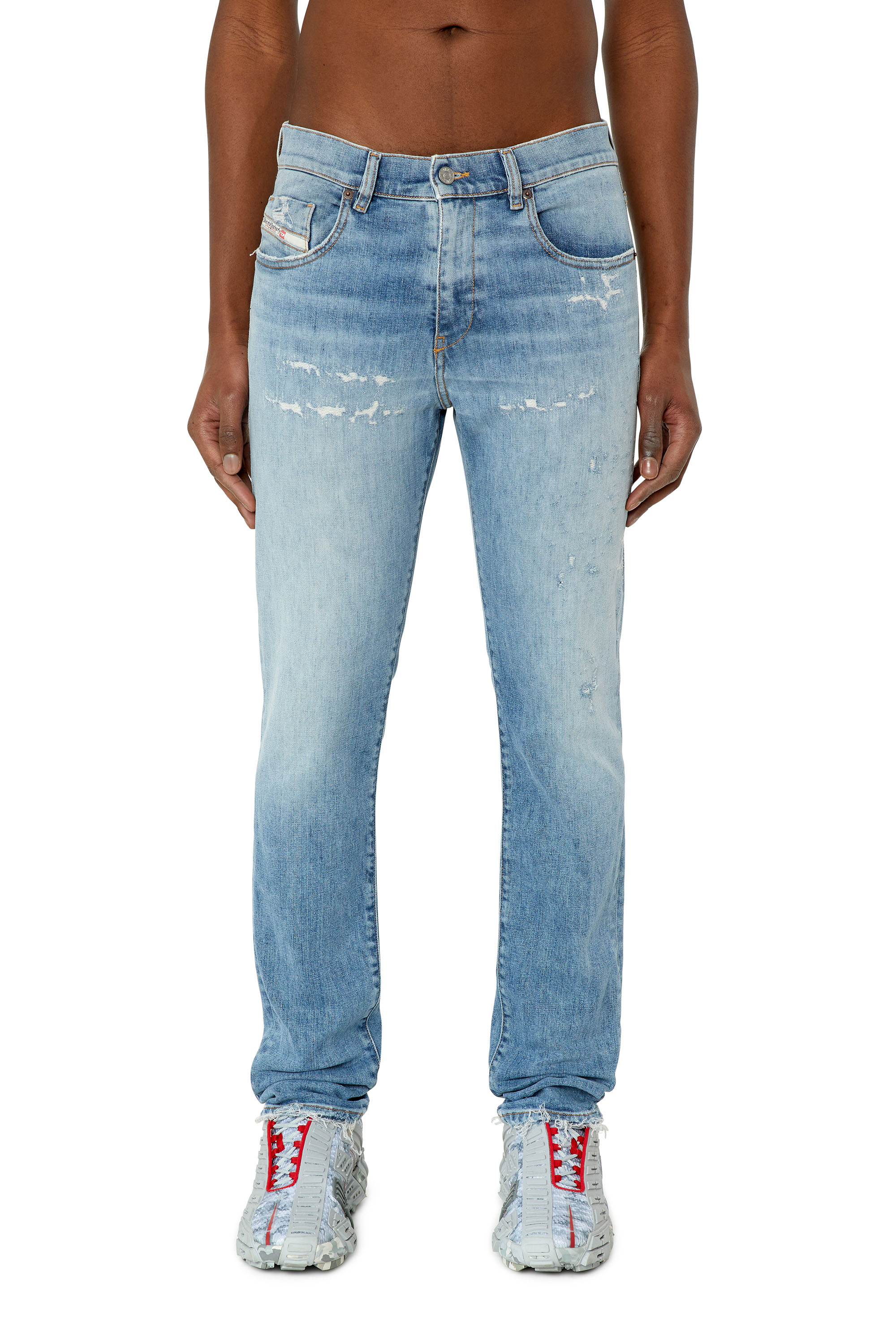 D-STRUKT-Z-T Man: Slim Medium blue Jeans | Diesel