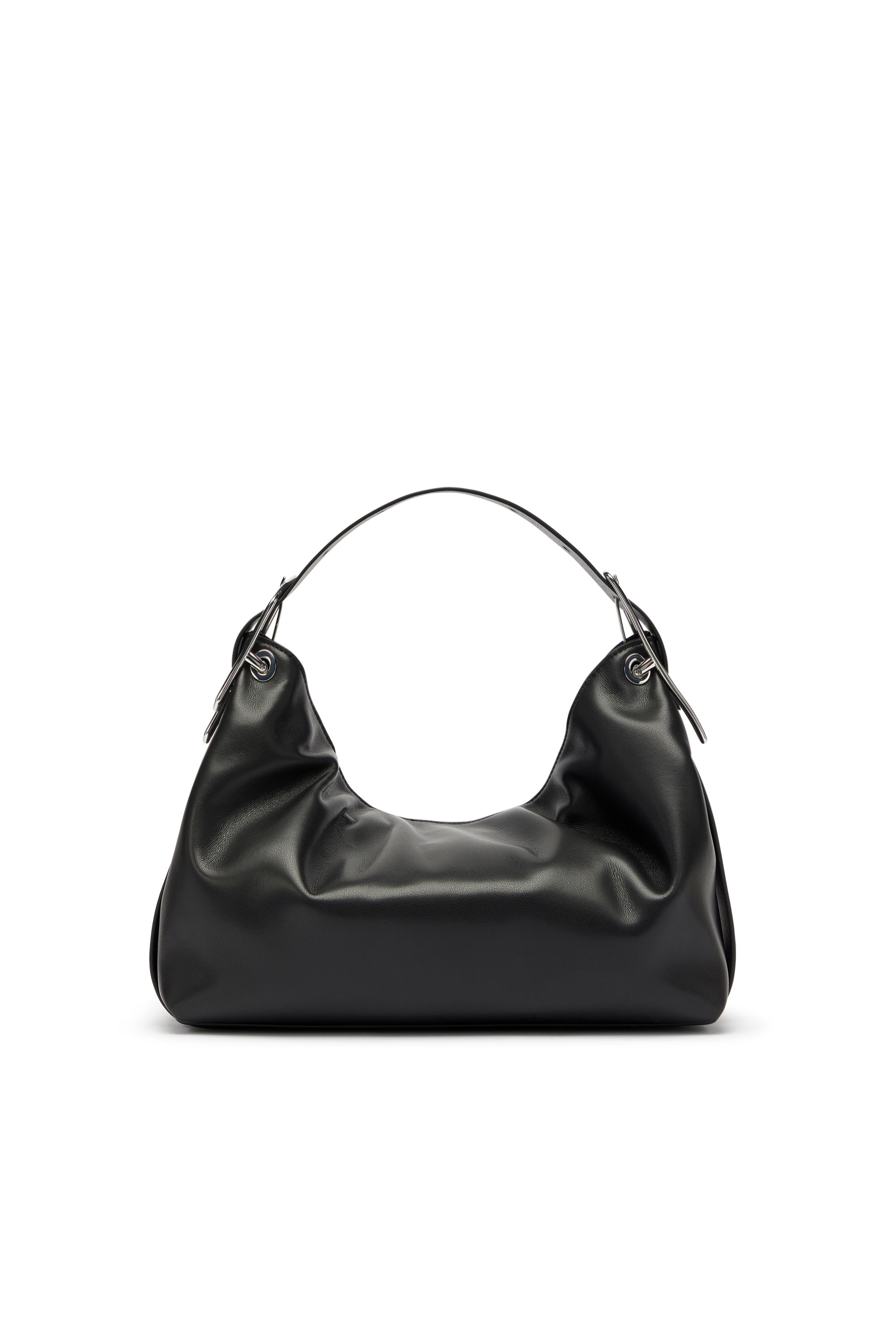 Diesel - D-LINE SHOULDER, Woman's D-Line-Leather shoulder bag in Black - 4