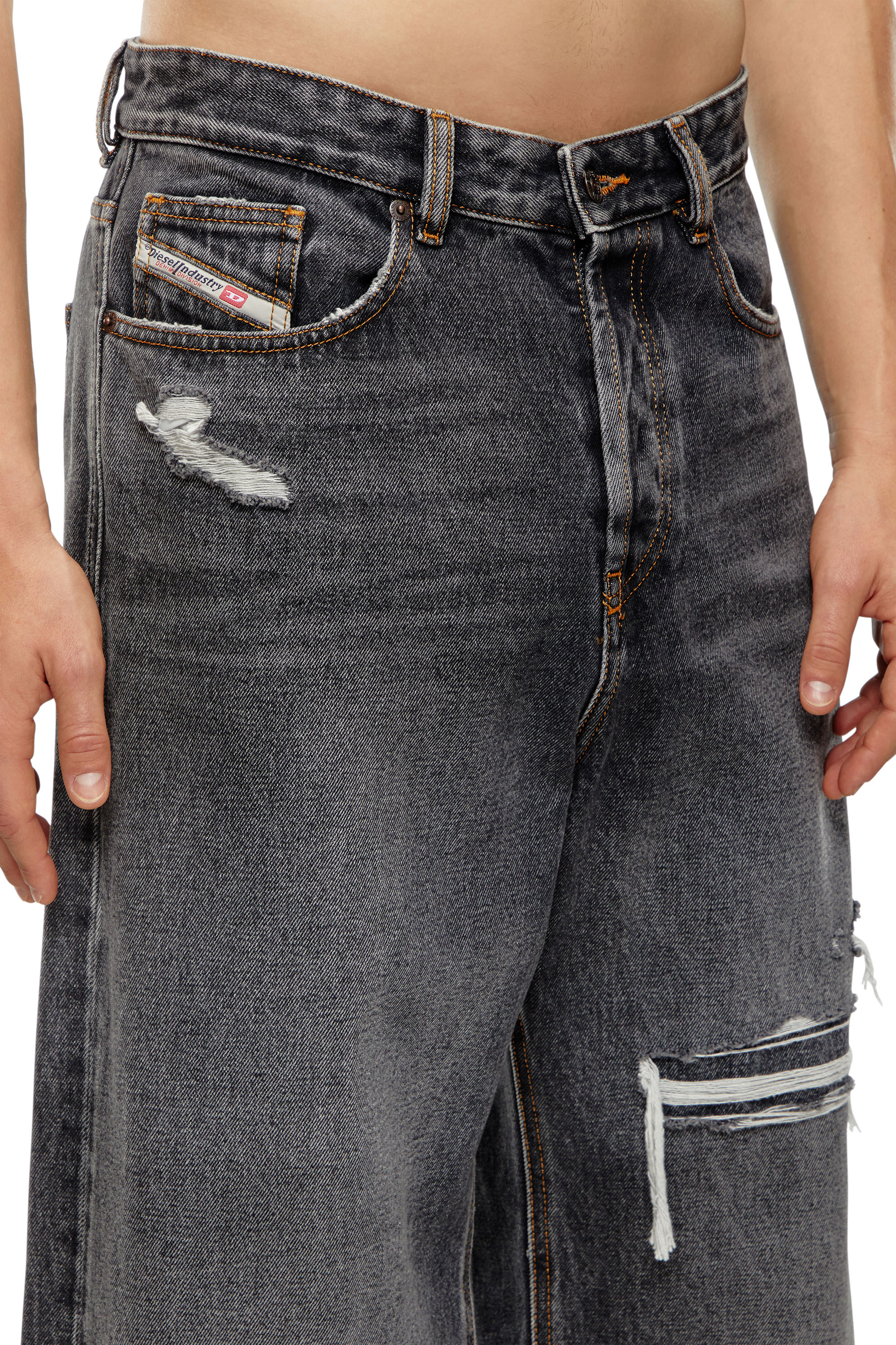 Diesel - D-Rise 007F6 Straight Jeans, Black/Dark grey - Image 3
