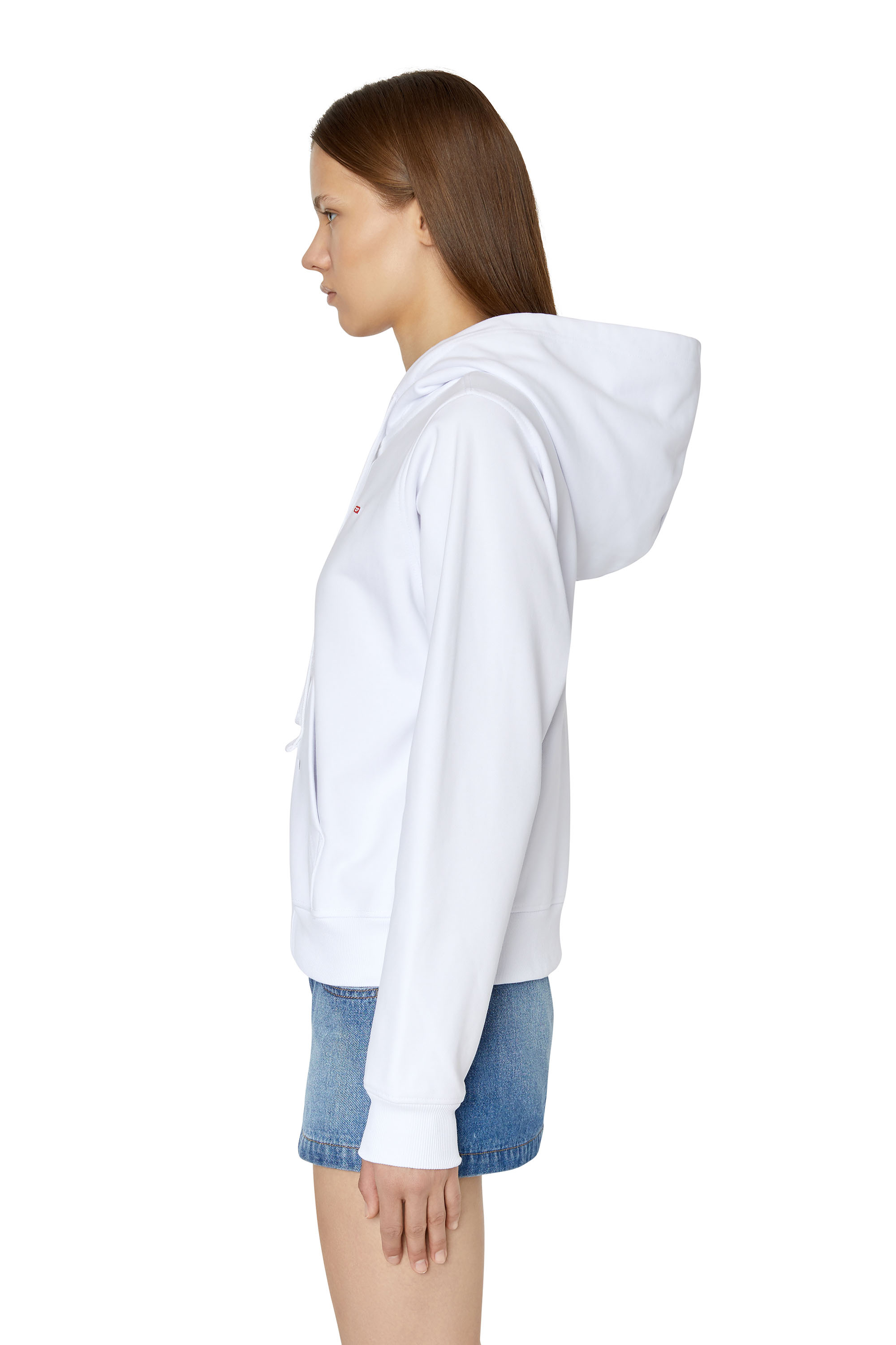 Diesel - F-REGGY-HOOD-ZIP-MICRODIV, White - Image 6
