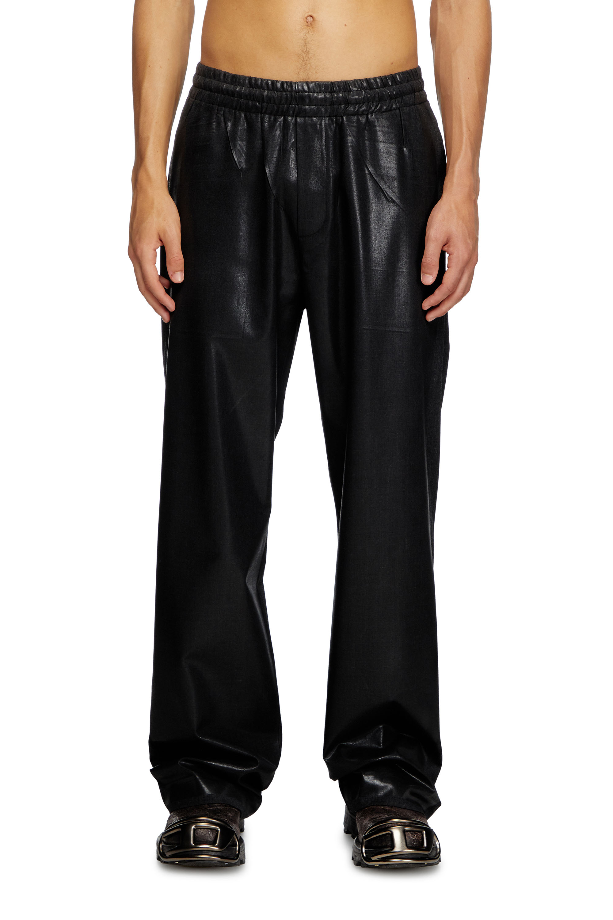 Diesel - P-CLAYS, Man's Wool-blend pants in Black - 2