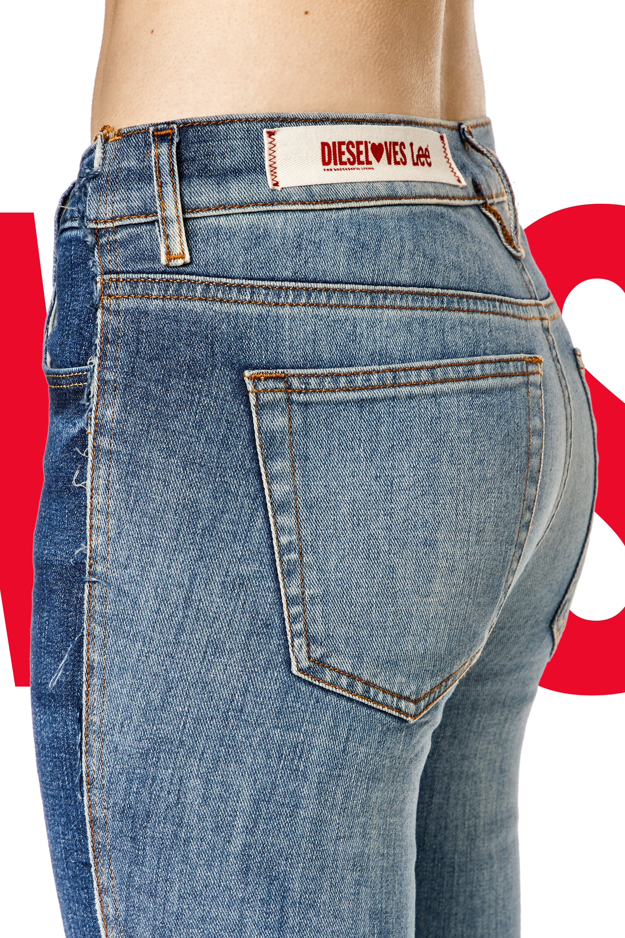 Bootcut Jeans Dieseloves 02 09K46, Medium blue Diesel - Woman's Bootcut Jeans Dieseloves 02 09K46, Medium blue - 4