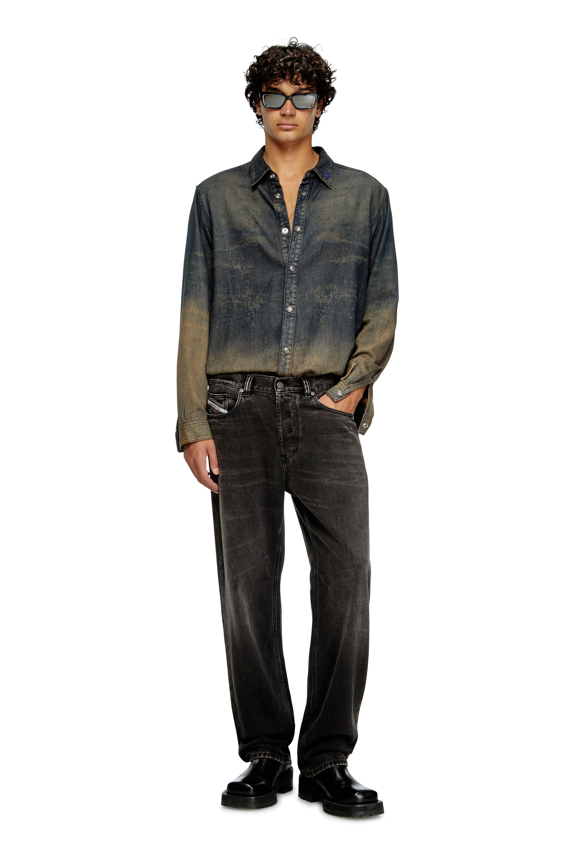 Diesel - Man's Regular Jeans 2024 D-Macs 09J96, Black/Dark grey - 1