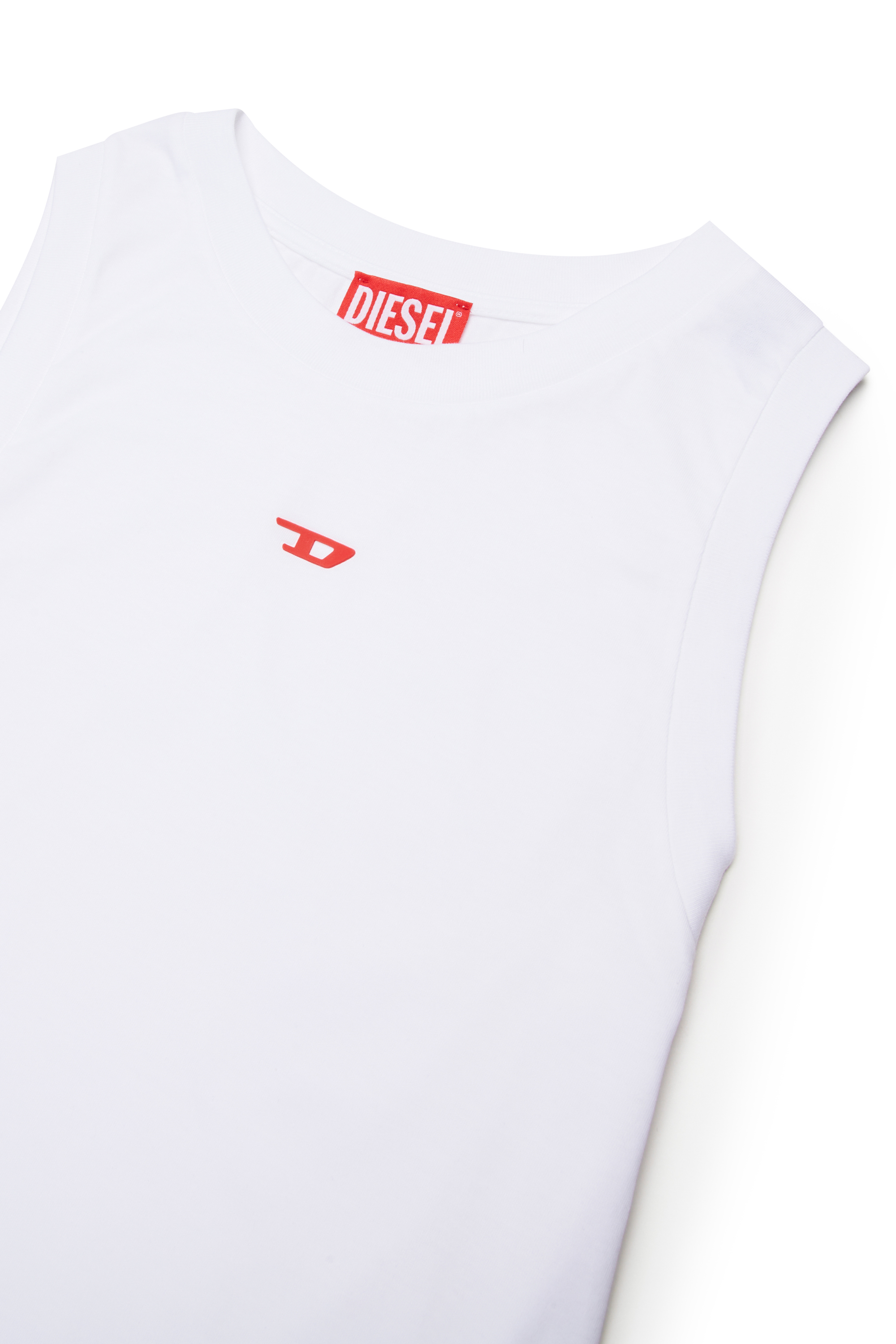 Diesel - MTIARDY, Man's Muscle tee with D logo in White - 3