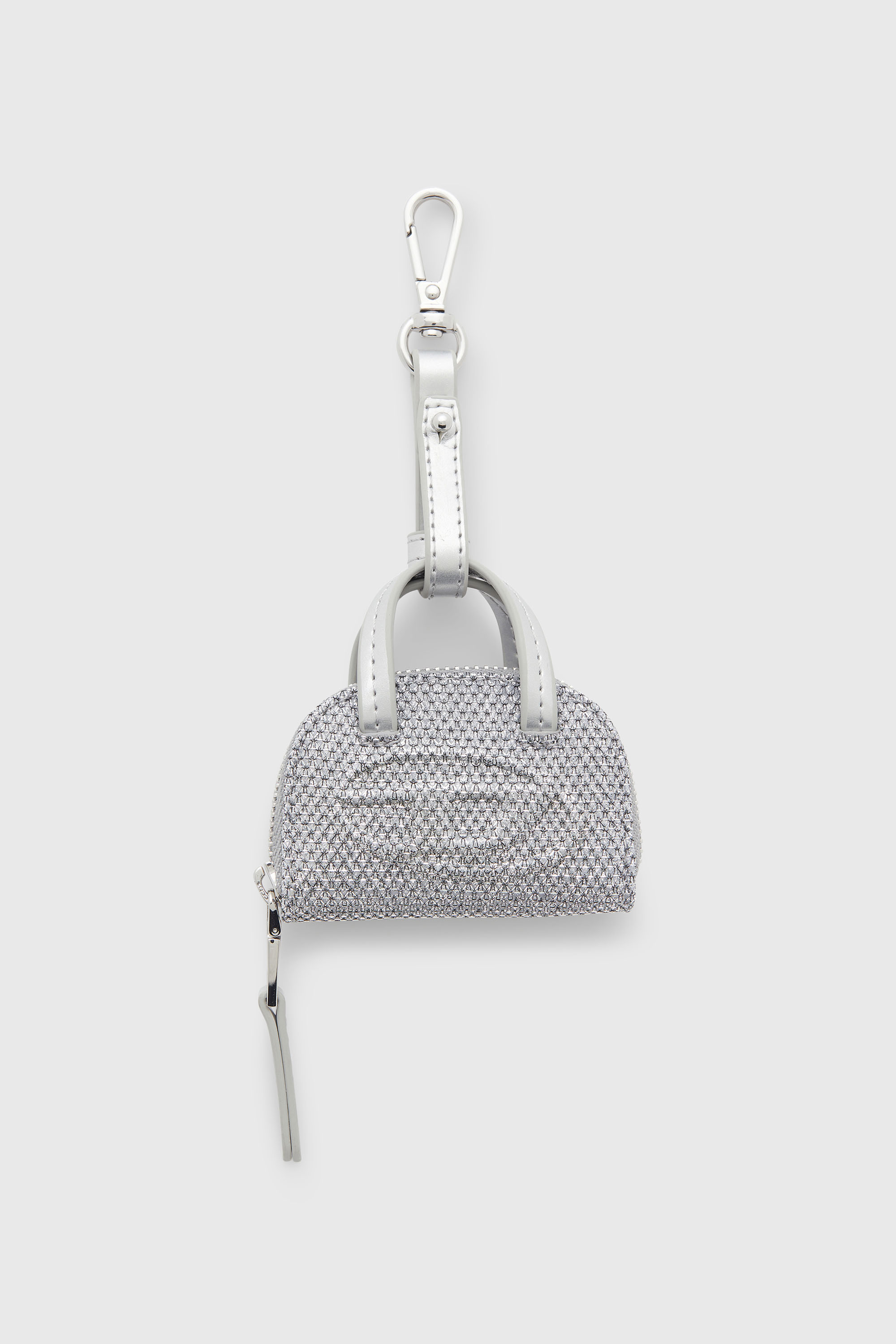 Diesel - 1DR DOME CHARMS, Woman's 1DR Dome - Charm in Lurex fabric in Silver - 1