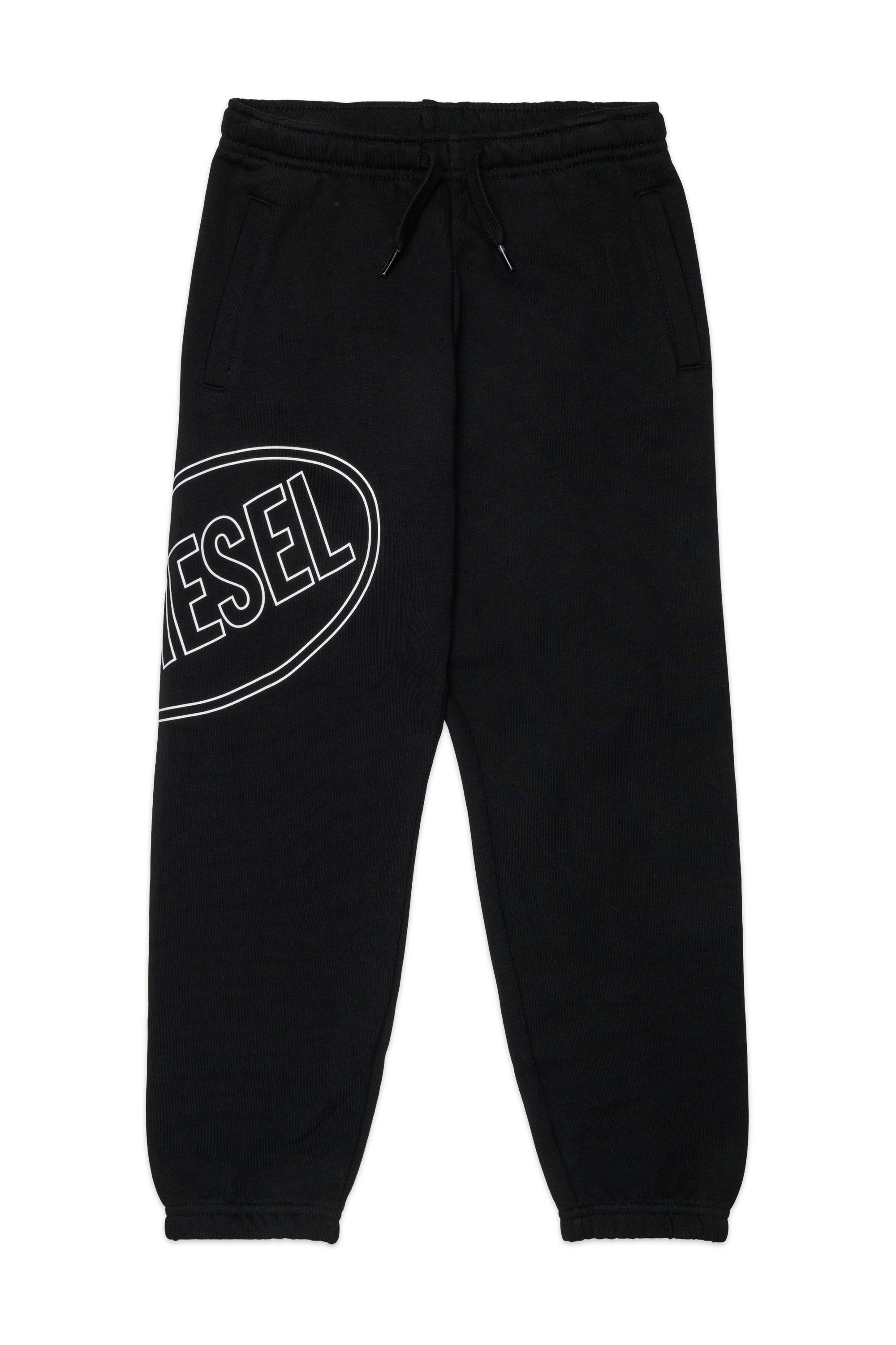 Diesel - PCIRCLE, Man's Sweatpants with side print in Black - 1