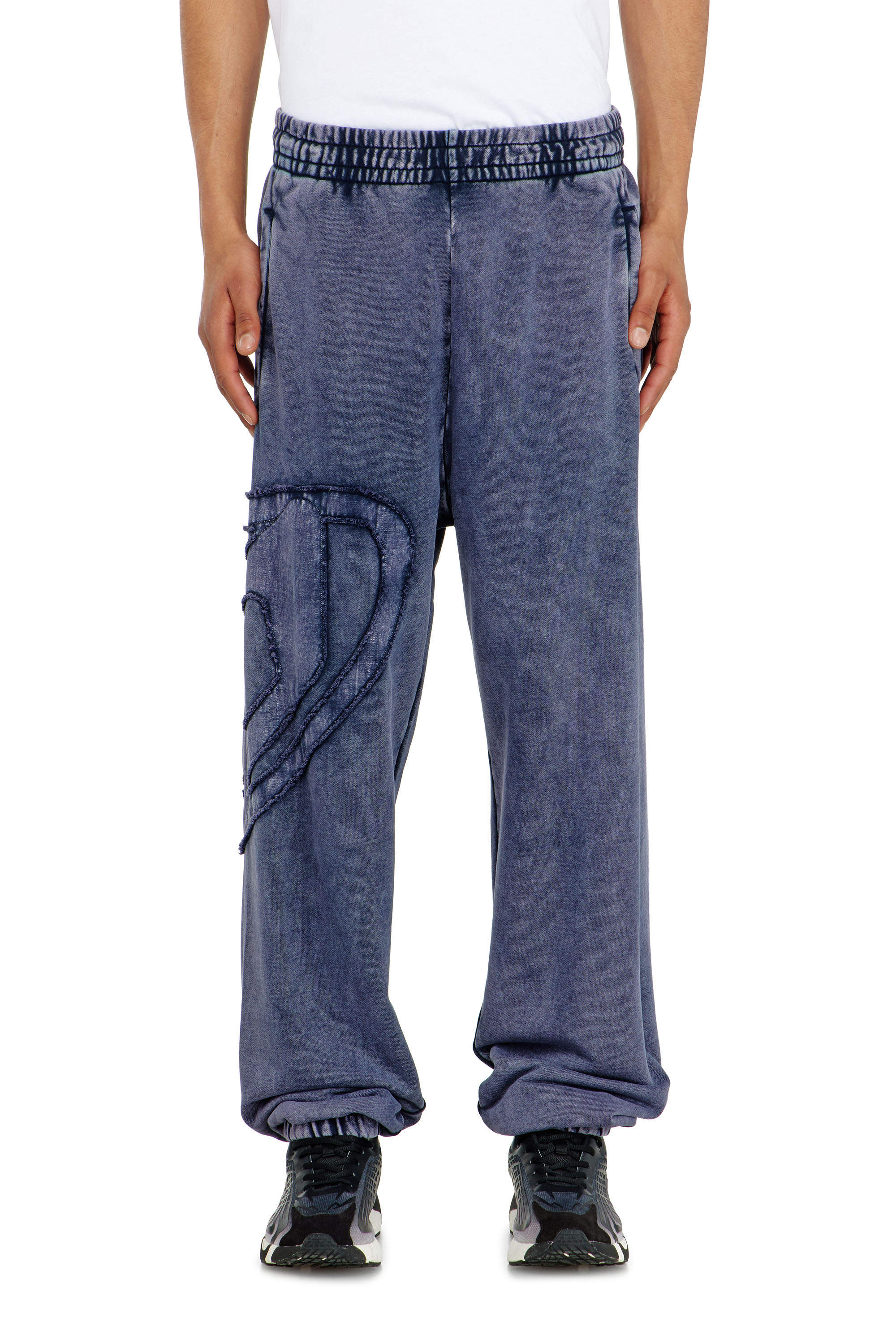 Diesel - P-MARKY-DEN, Man's Organic cotton sweatpants with Oval D patch in null - 2