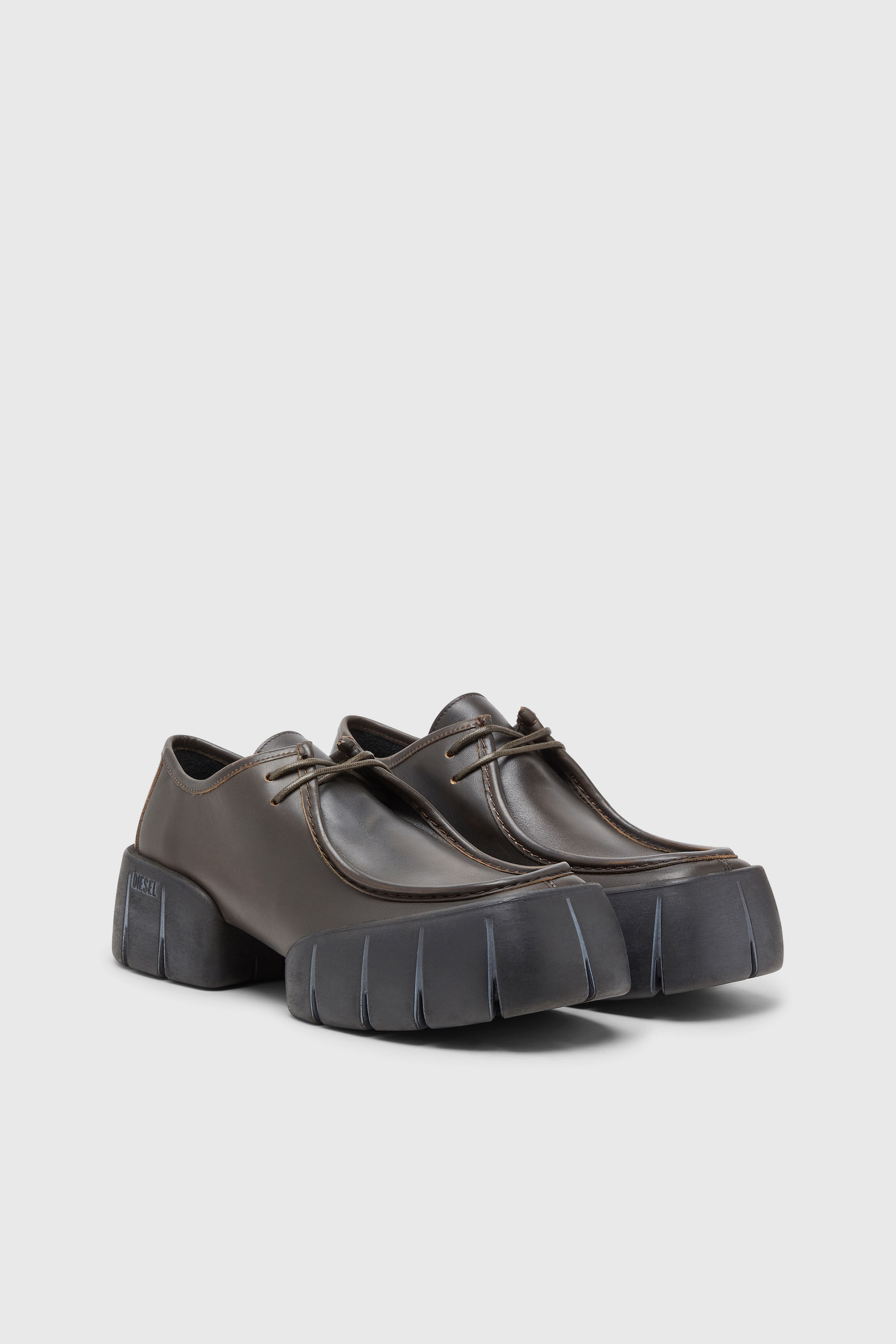 Diesel - D-TEX WB, Man's D-Tex-Moccasin-style shoes in brushed leather in Brown - 2