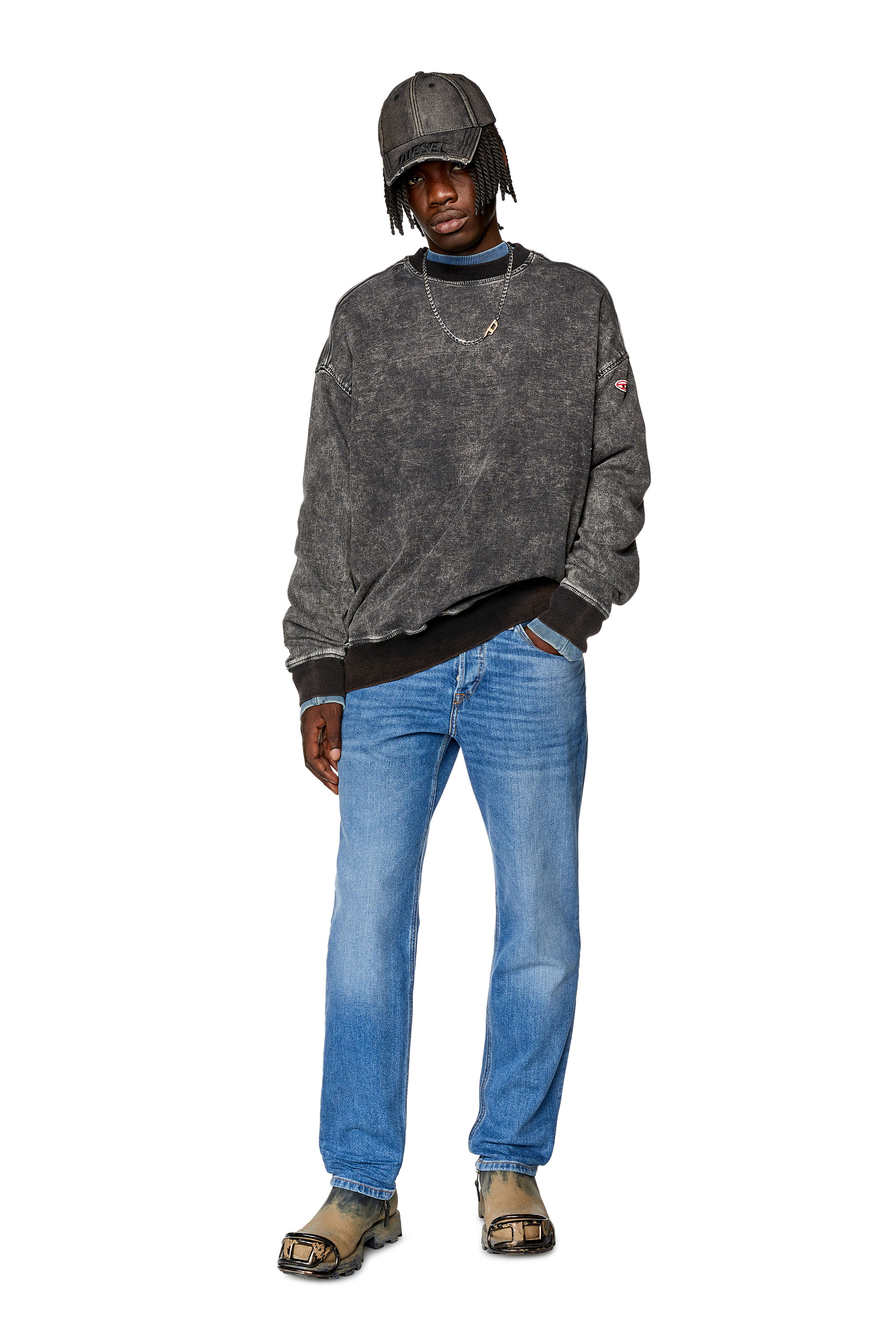 Diesel - Tapered Jeans 2023 D-Finitive 0ENAS, Light Blue - Image 4