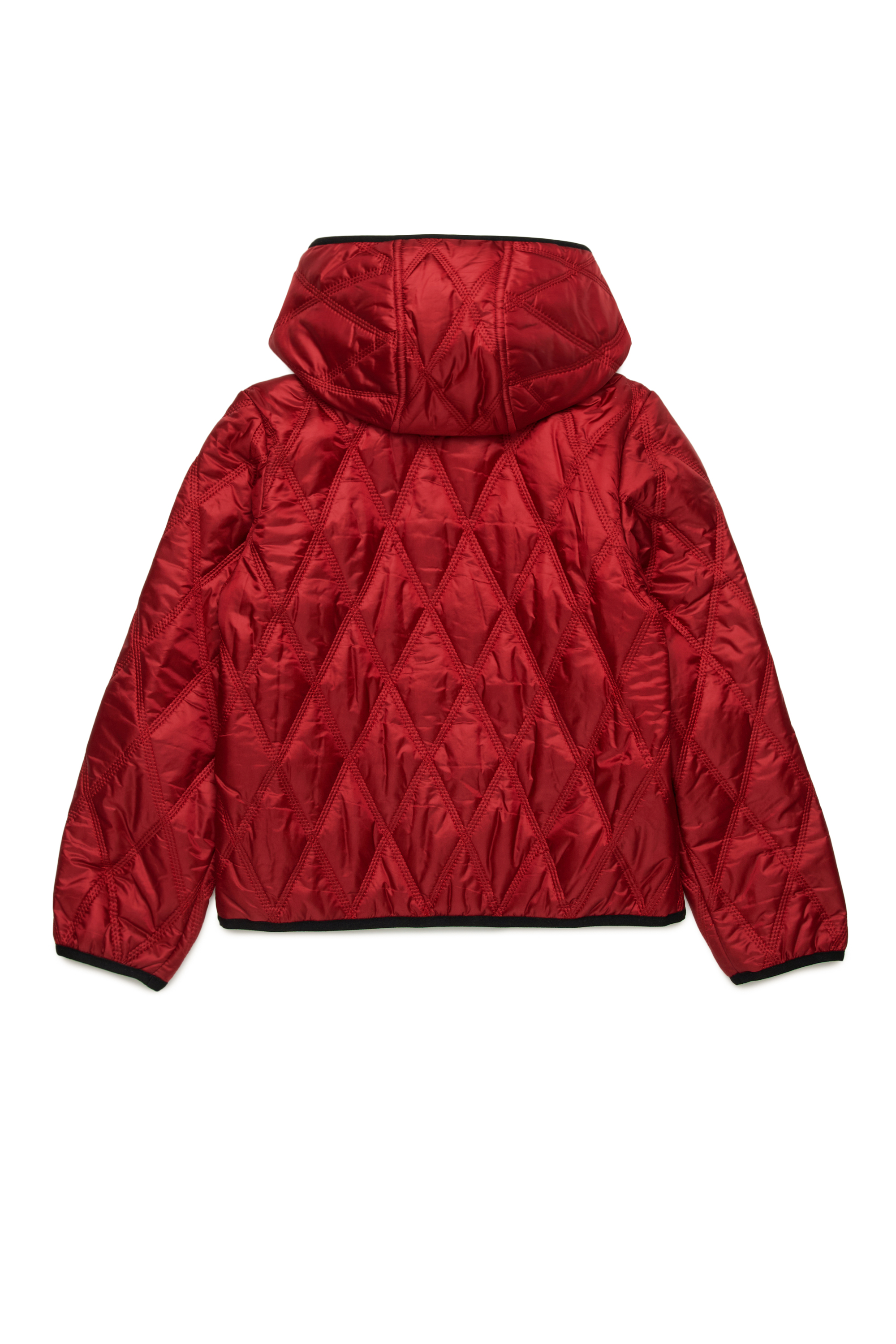 Diesel - JFOKKER, Unisex Hooded quilted nylon jacket in Red - Image 2