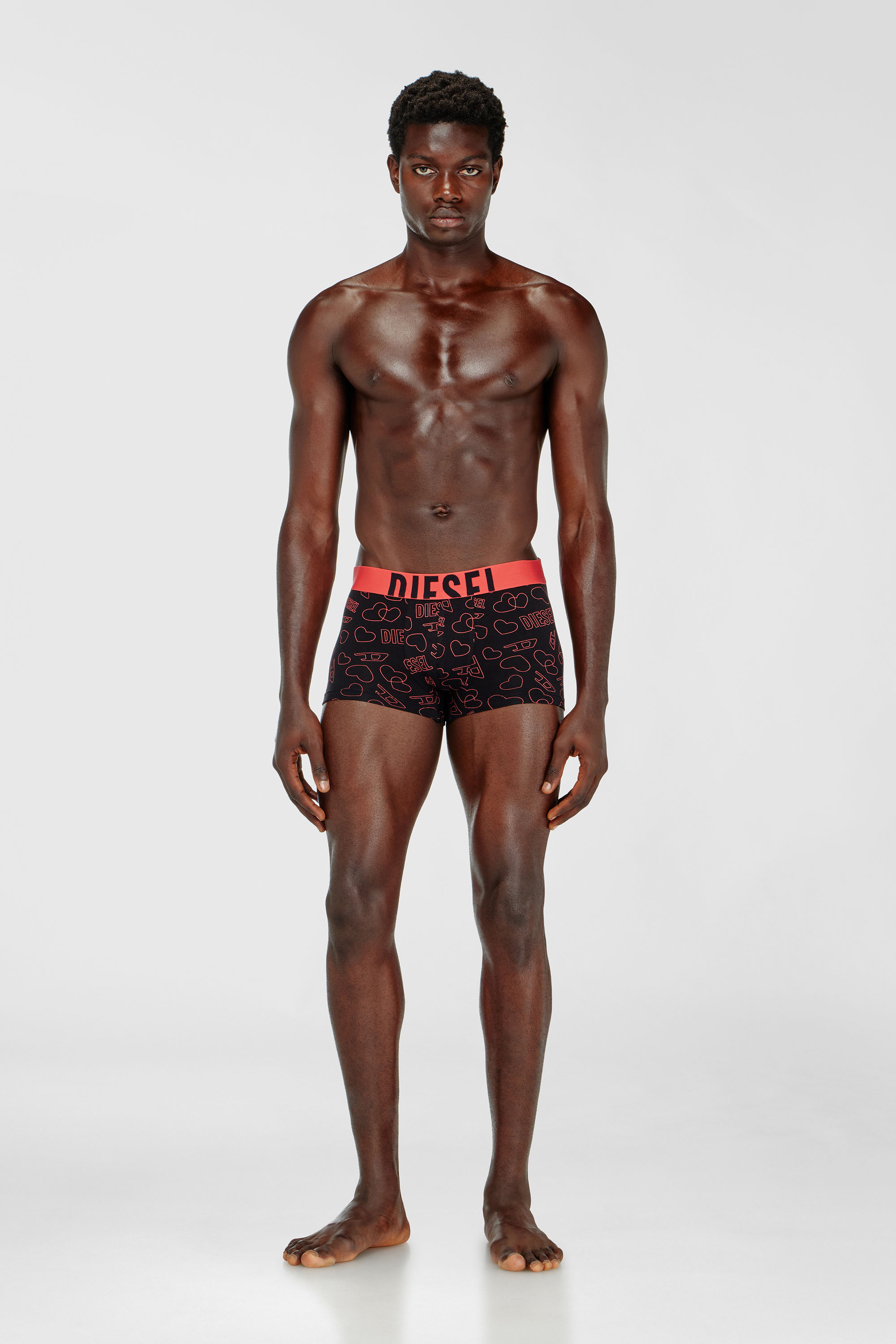 Three-pack boxer briefs with heart print