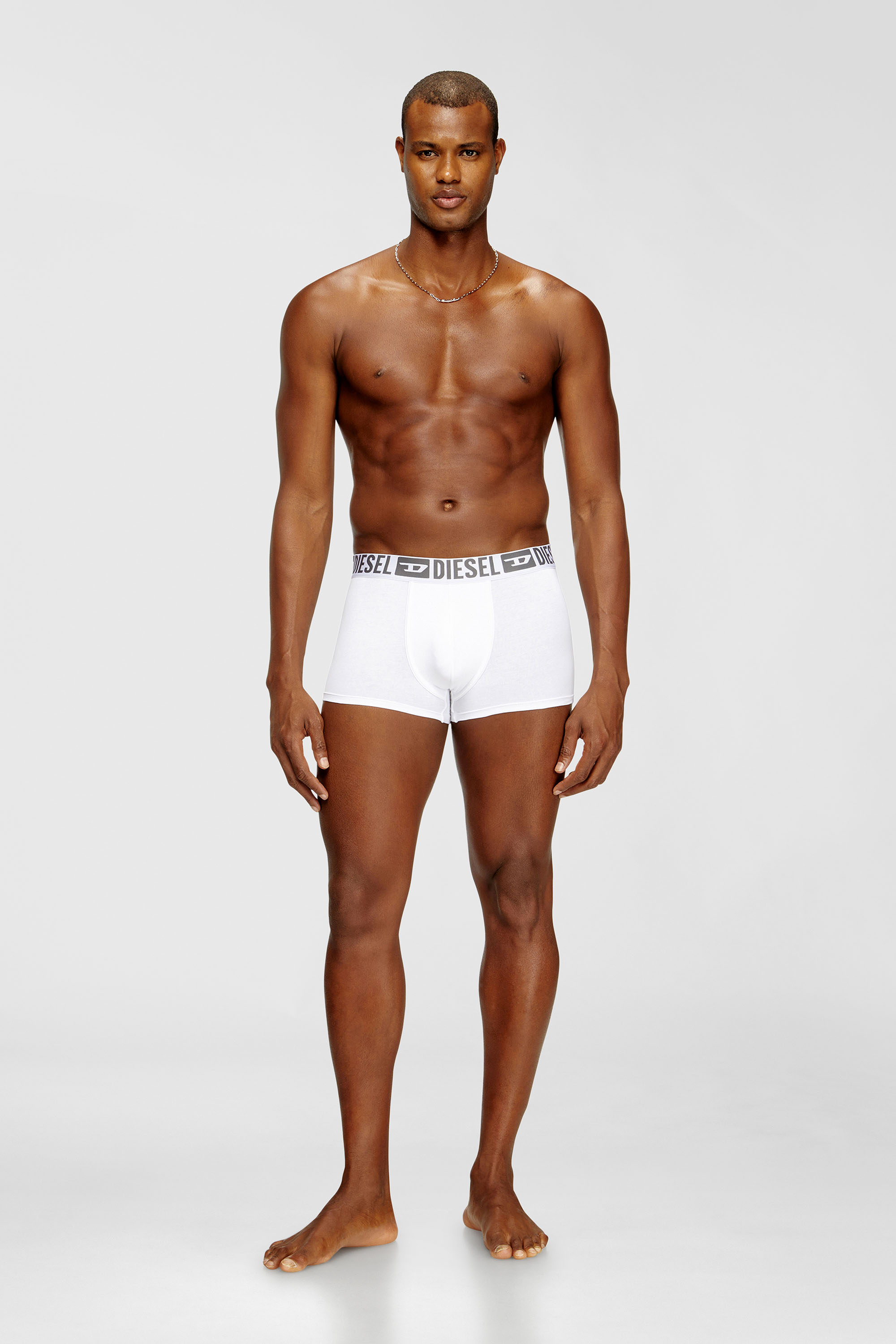 Diesel - MIKE-D-CORE-3PACK, Man's Three-pack of stretch cotton boxer briefs with tonal waistband in White/Black - 2