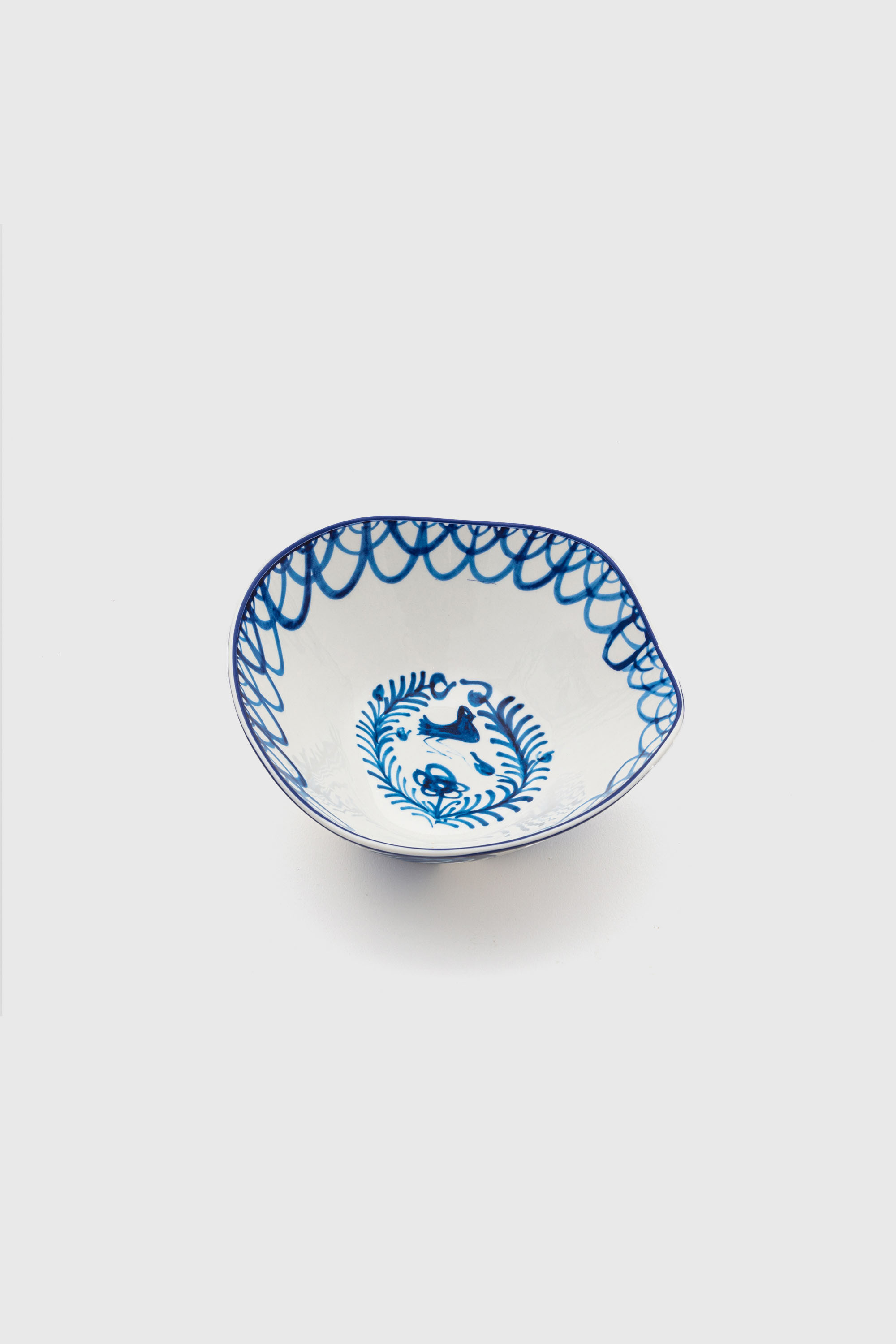 Diesel - 11280 PORCELAIN SALAD BOWL "CLASSIC ON A, Unisex's Porcelein salad bowl in White/Blue - 2