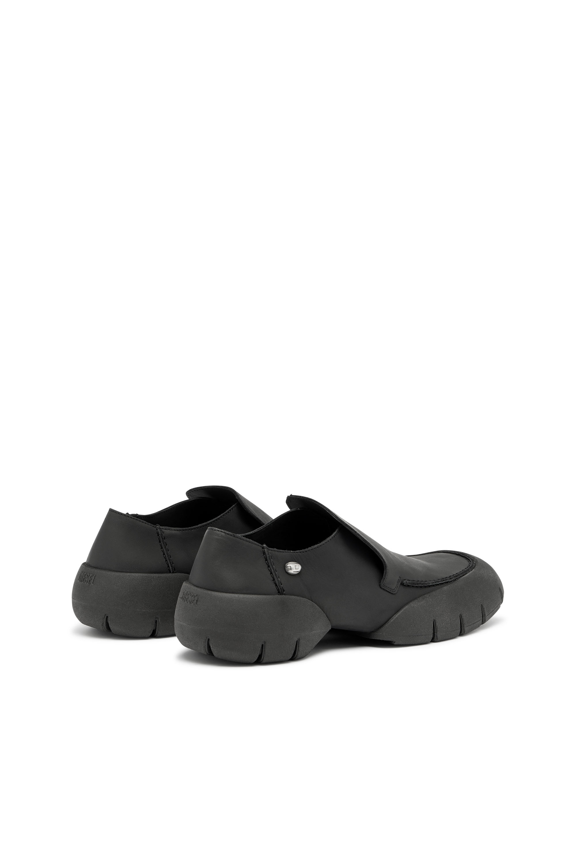 Diesel - D-MATHIEU SC, Man's D-Mathieu-Brushed leather loafer with rubber sole in Black - 4